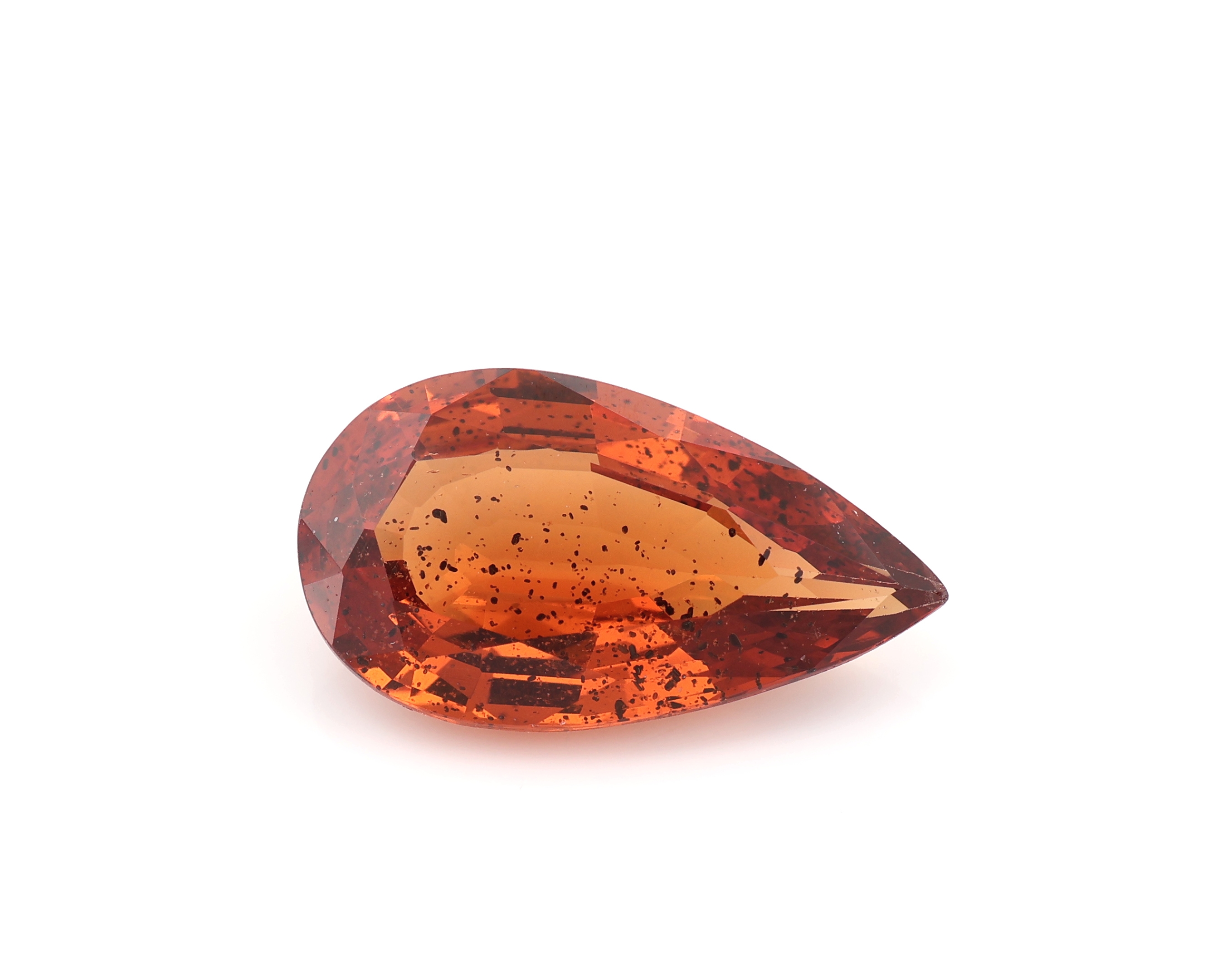 Loser Mandaringranat, facett. Tropfen, ca. 3.07 ct