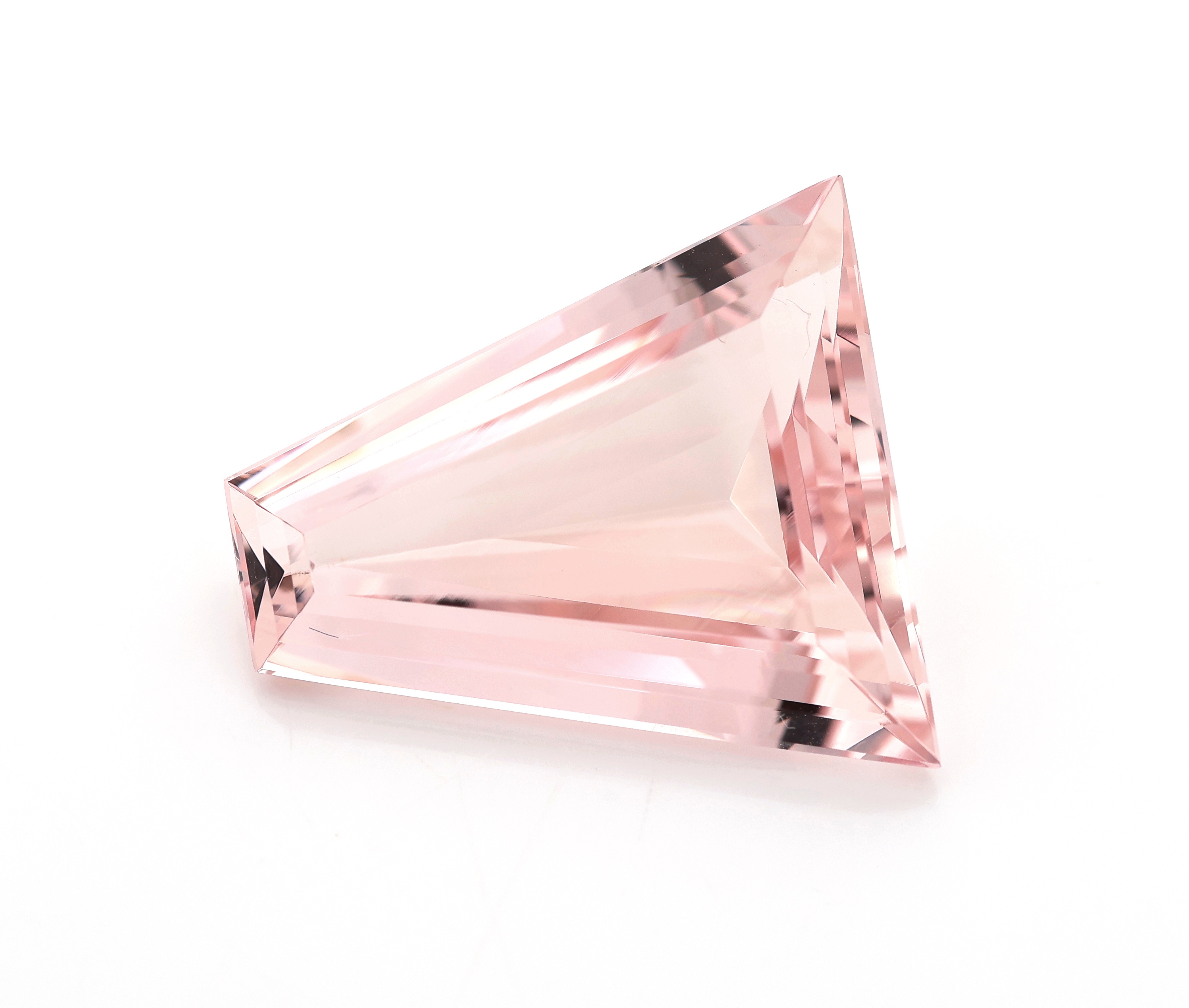 Loser Morganit, facett. Triangel, ca. 9.77 ct