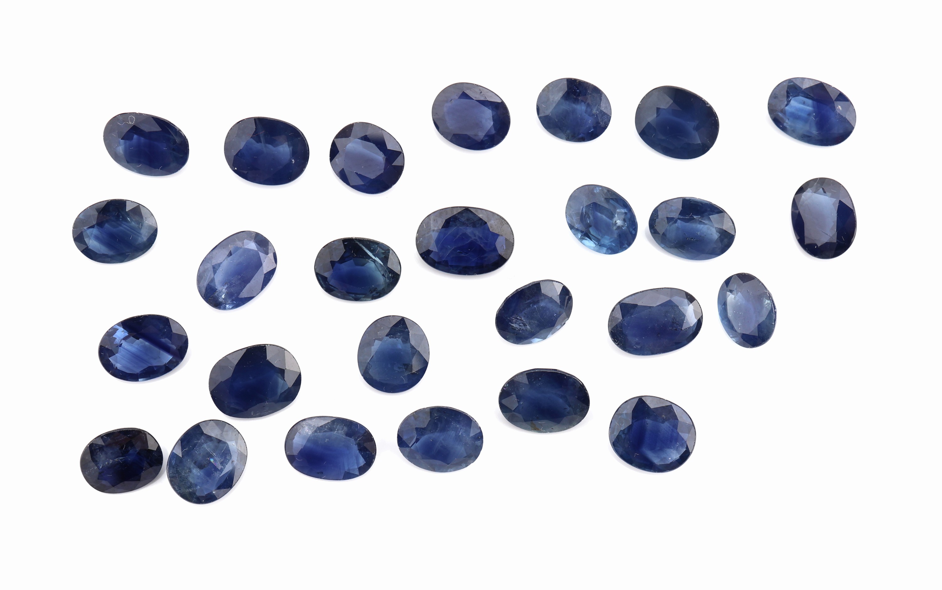 Lot lose Saphire, ovalfacett., zus. ca. 30.5 ct
