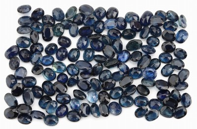 Image Lot lose Saphire, ovalfacett., zus. ca. 65.5 ct