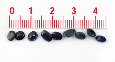 26859254a - Lot lose Saphire, ovalfacett., zus. ca. 65.5 ct