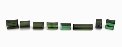 Image 26859257 - 8 lose Turmaline, im Cabochon-, Schachbrett- und Baguetteschliff, zus. ca. 35.38 ct, ...