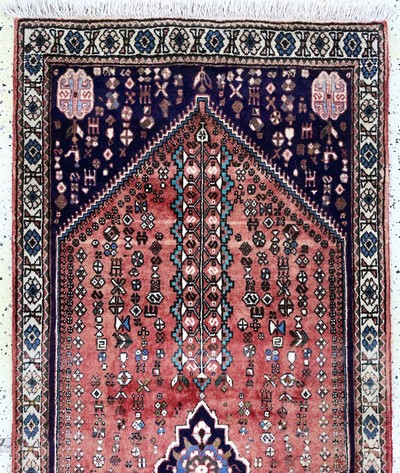 26859328a - 2 Lots Mud & Abadeh, Persien, Ende 20.Jhd, Wolle auf Baumwolle, ca. 200 x 80 cm, Abadeh ...