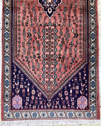 26859328b - 2 Lots Mud & Abadeh, Persien, Ende 20.Jhd, Wolle auf Baumwolle, ca. 200 x 80 cm, Abadeh ...