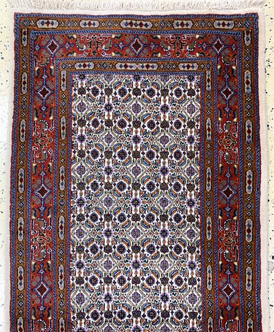 26859328d - 2 Lots Mud & Abadeh, Persien, Ende 20.Jhd, Wolle auf Baumwolle, ca. 200 x 80 cm, Abadeh ...