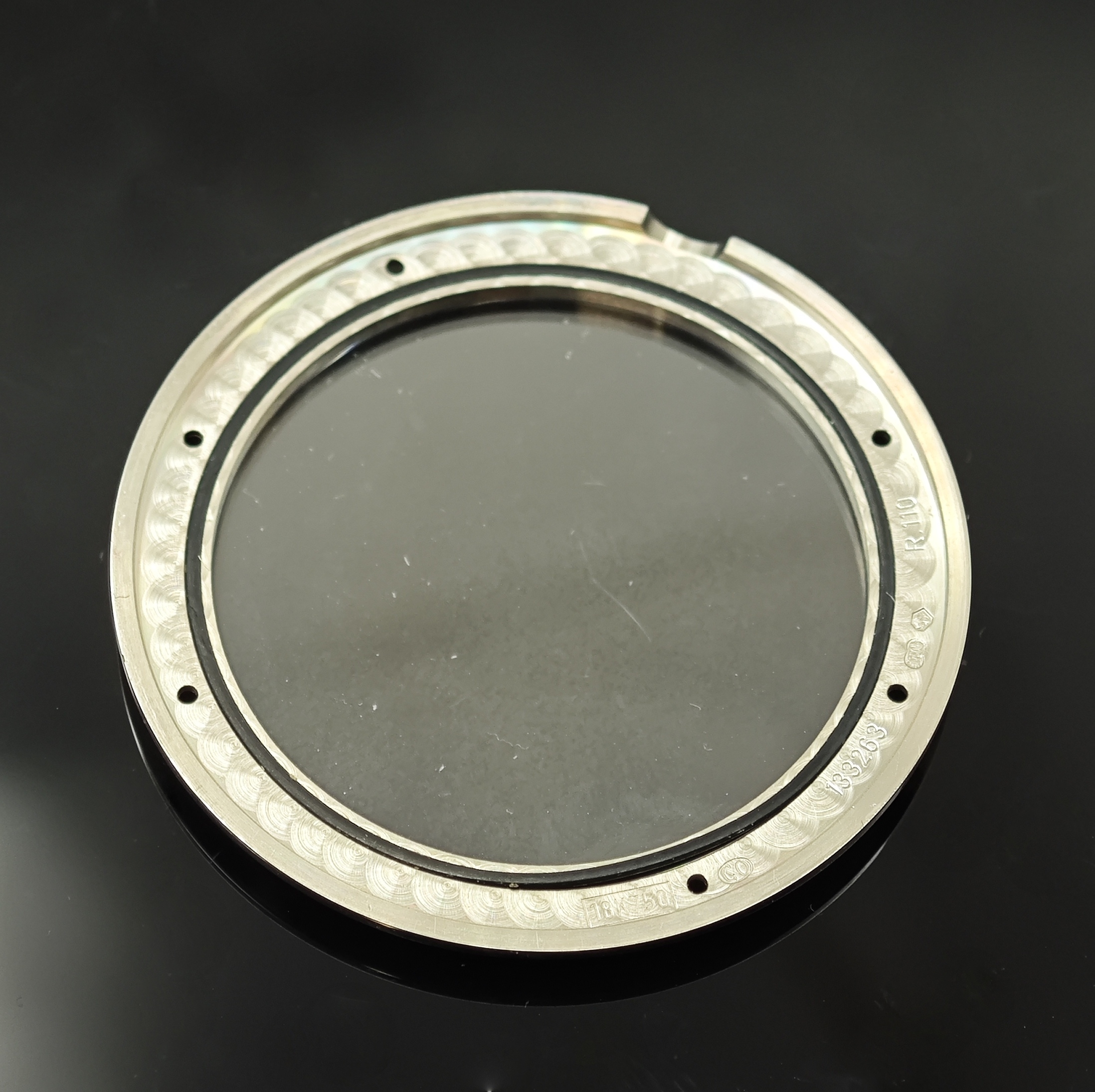 Detail g: A. LANGE & SÖHNE hochfeine und seltene Herrenarmbanduhr Modell Lange 1 in WG 750/000 mit Perlmuttzifferblatt Referenz 110.029, Handaufzug, ...