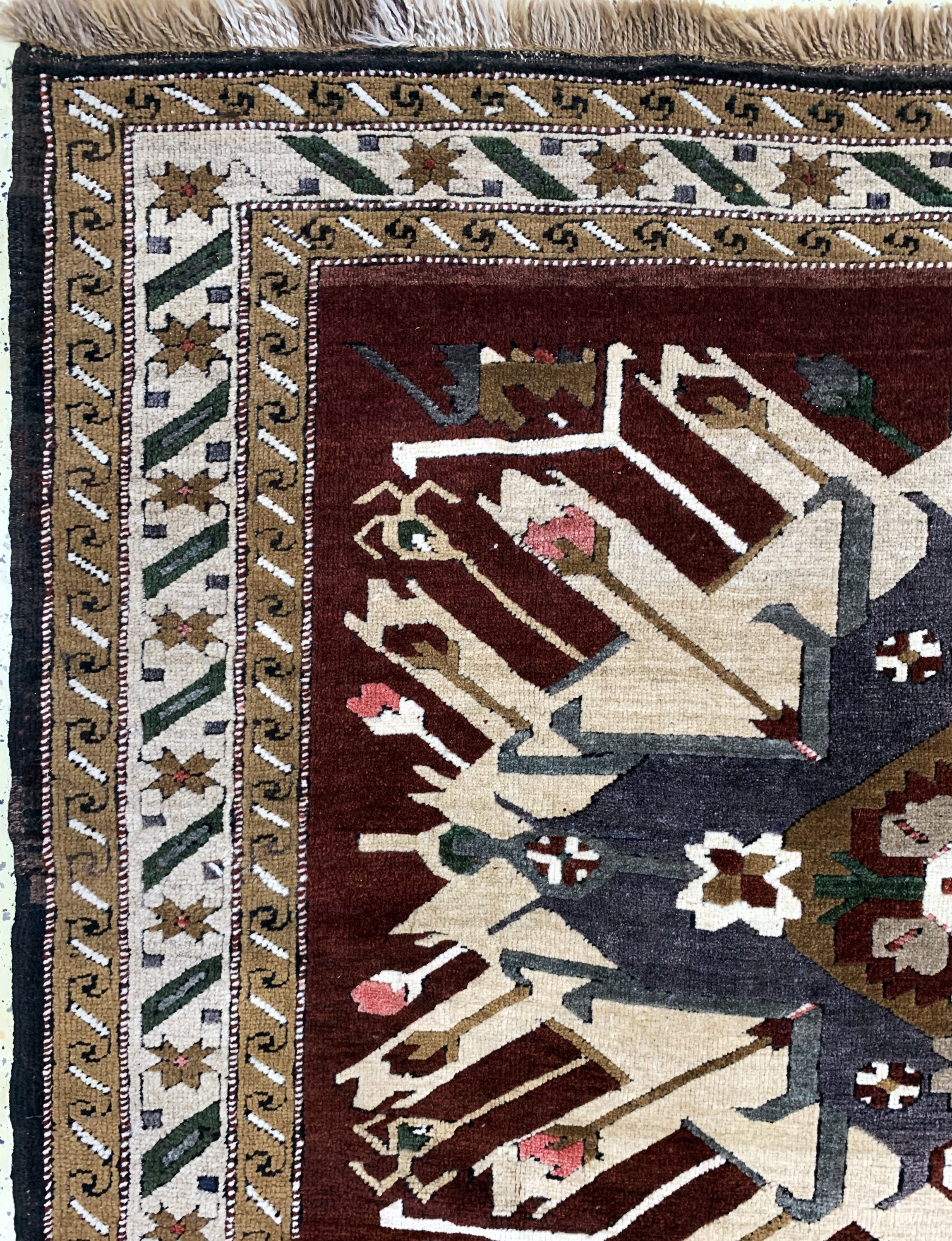Detail d: Kars Kazak, Türkei, Ende 20.Jhd., Wolle aufWolle, ca. 350 x 200 cm, EHZ: 1-2