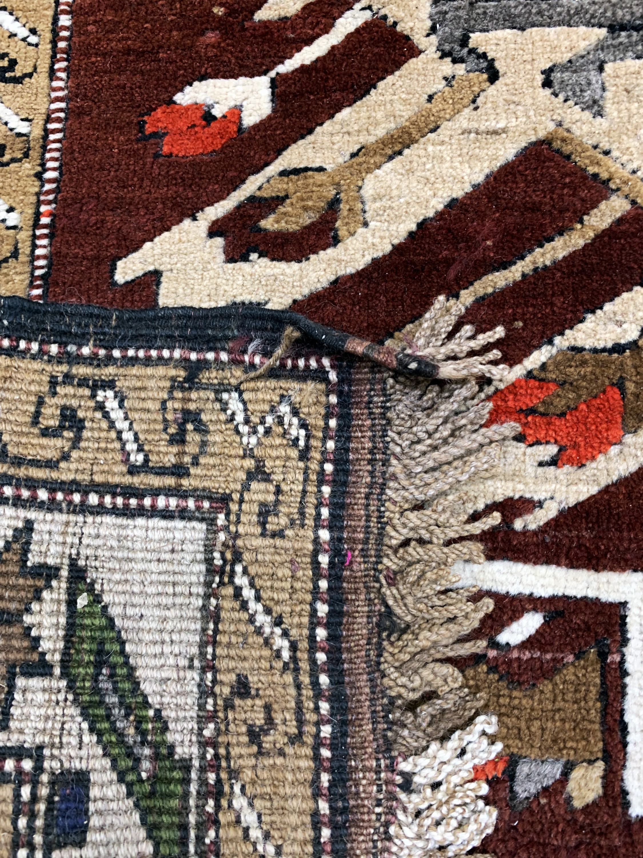 Detail g: Kars Kazak, Türkei, Ende 20.Jhd., Wolle aufWolle, ca. 350 x 200 cm, EHZ: 1-2