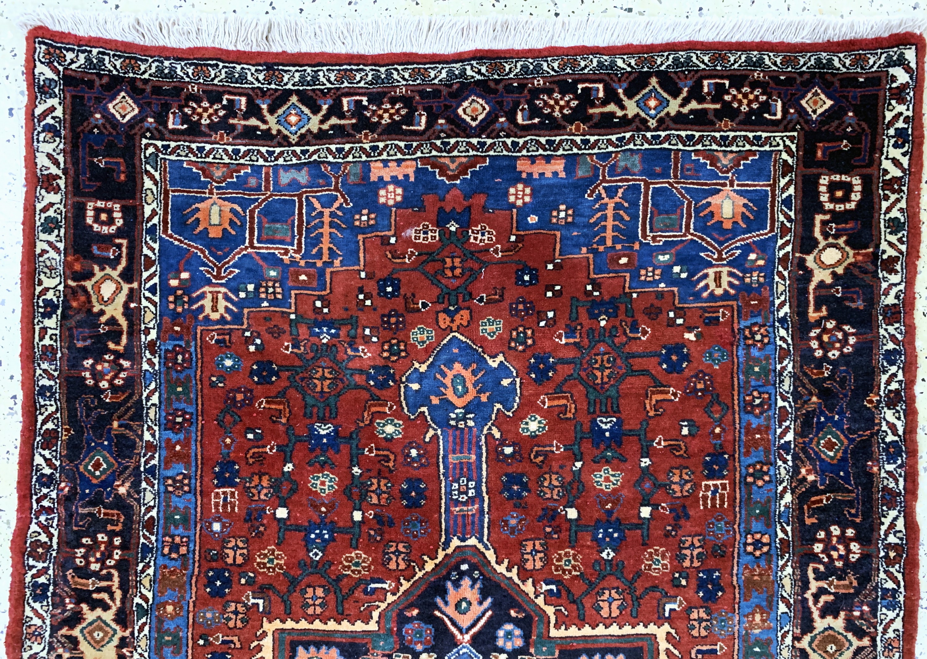 Detail a: Gholtogh alt, Persien, Mitte 20.Jhd, Wolle auf Baumwolle, ca. 223 x 124 cm, EHZ: 2-3