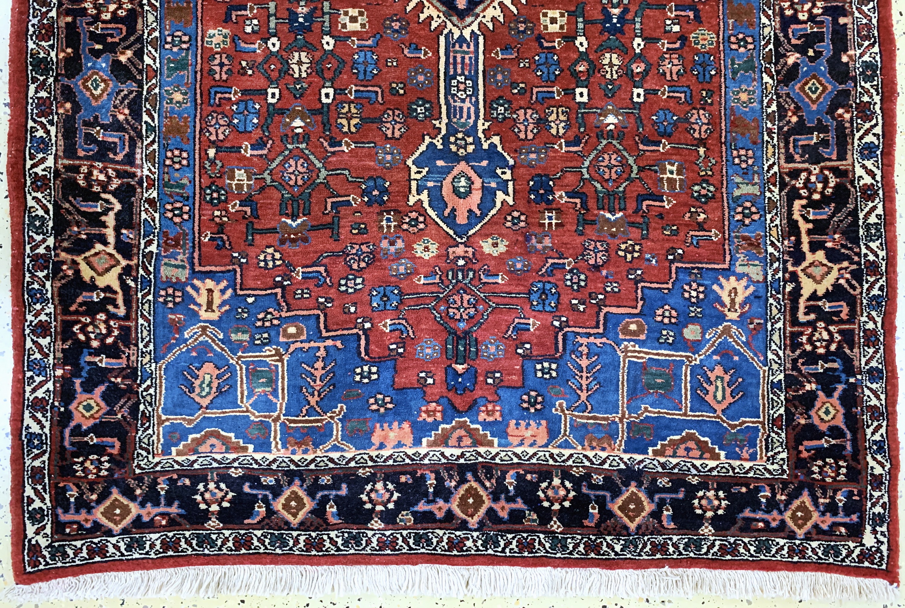 Detail c: Gholtogh alt, Persien, Mitte 20.Jhd, Wolle auf Baumwolle, ca. 223 x 124 cm, EHZ: 2-3