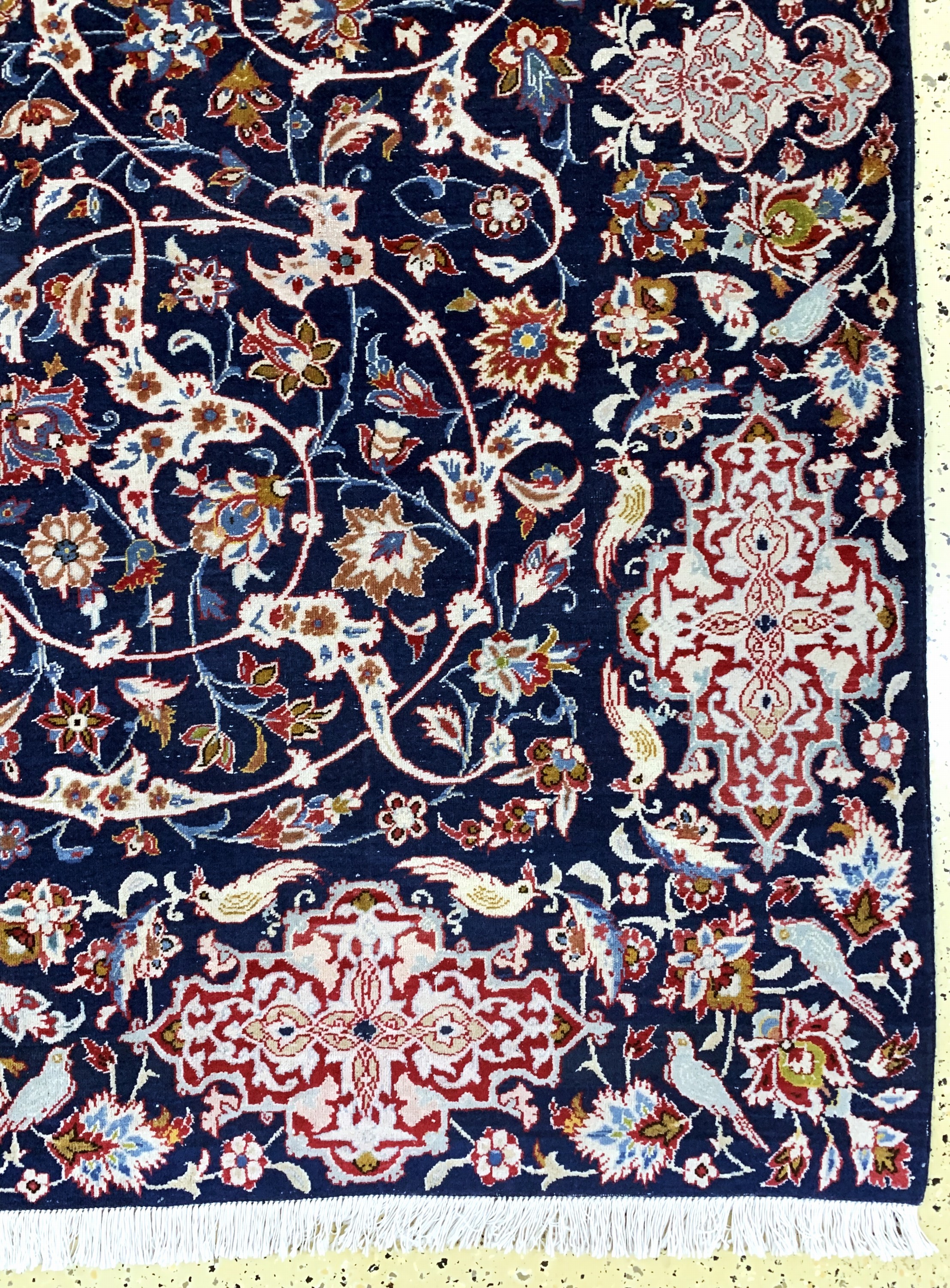 Detail a: Keschan alt, Persien, Mitte 20.Jhd, Wolle auf Baumwolle, ca. 292 x 213 cm, EHZ: 3, (Fransen erneuert)