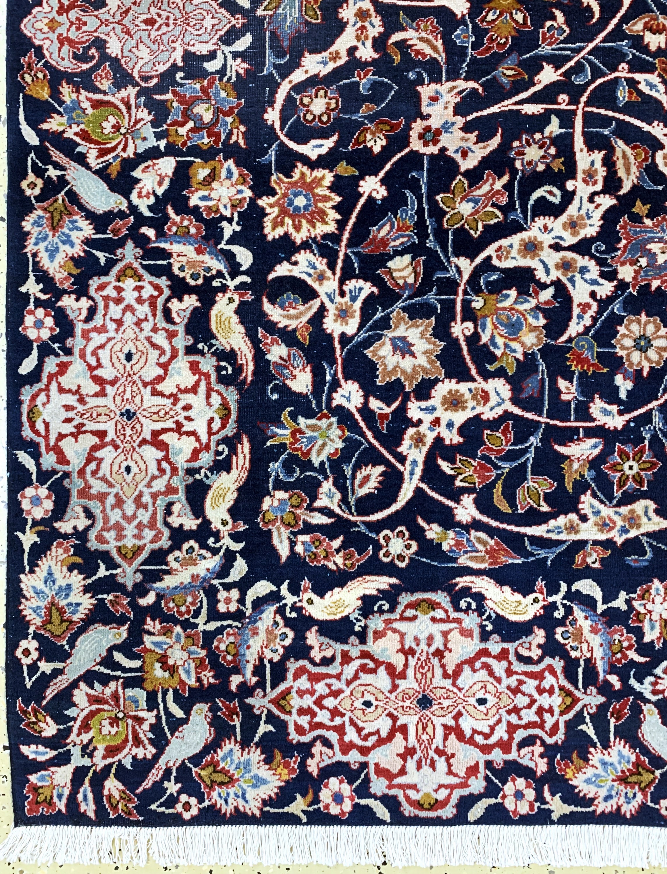 Detail b: Keschan alt, Persien, Mitte 20.Jhd, Wolle auf Baumwolle, ca. 292 x 213 cm, EHZ: 3, (Fransen erneuert)