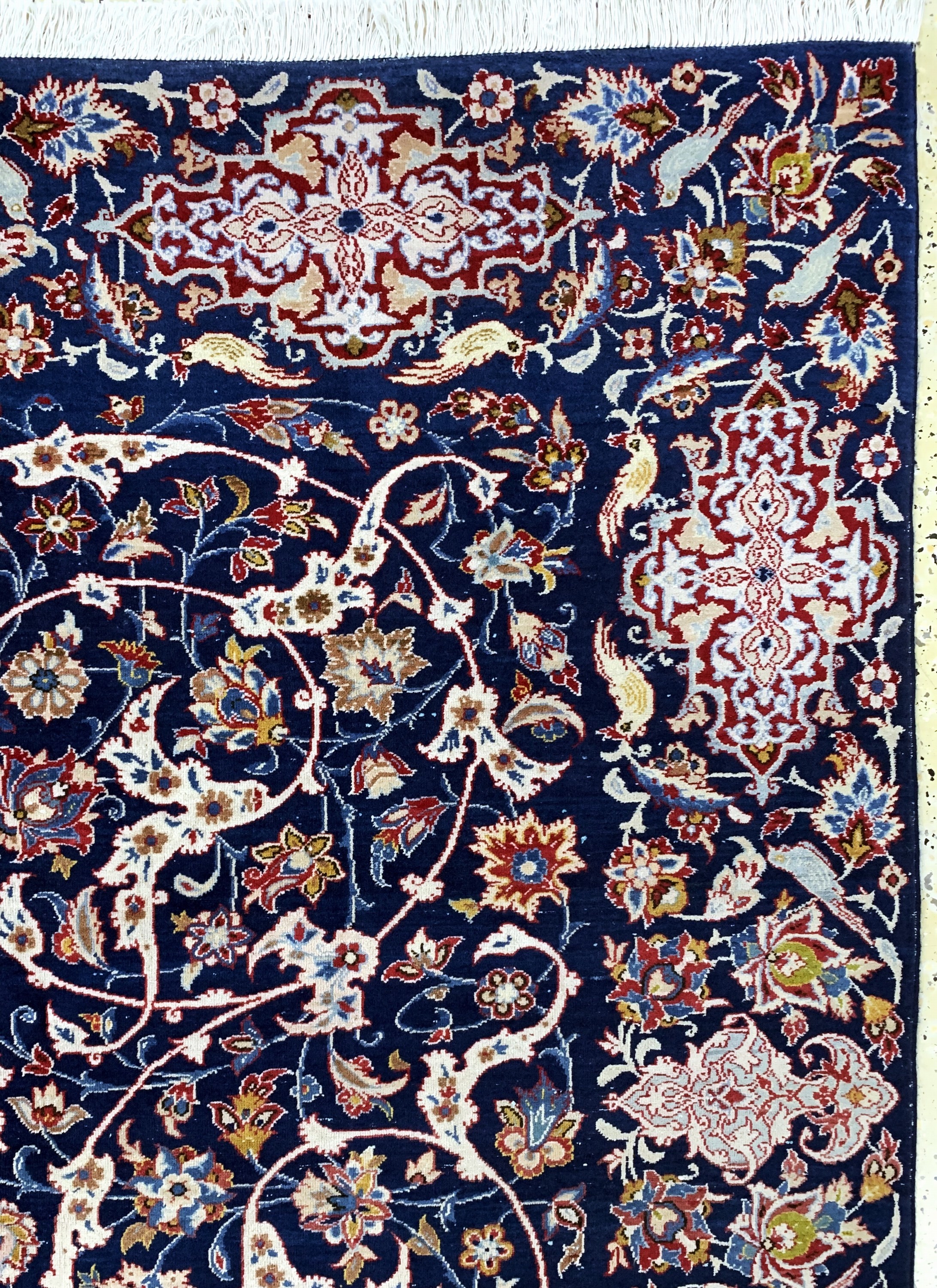 Detail e: Keschan alt, Persien, Mitte 20.Jhd, Wolle auf Baumwolle, ca. 292 x 213 cm, EHZ: 3, (Fransen erneuert)
