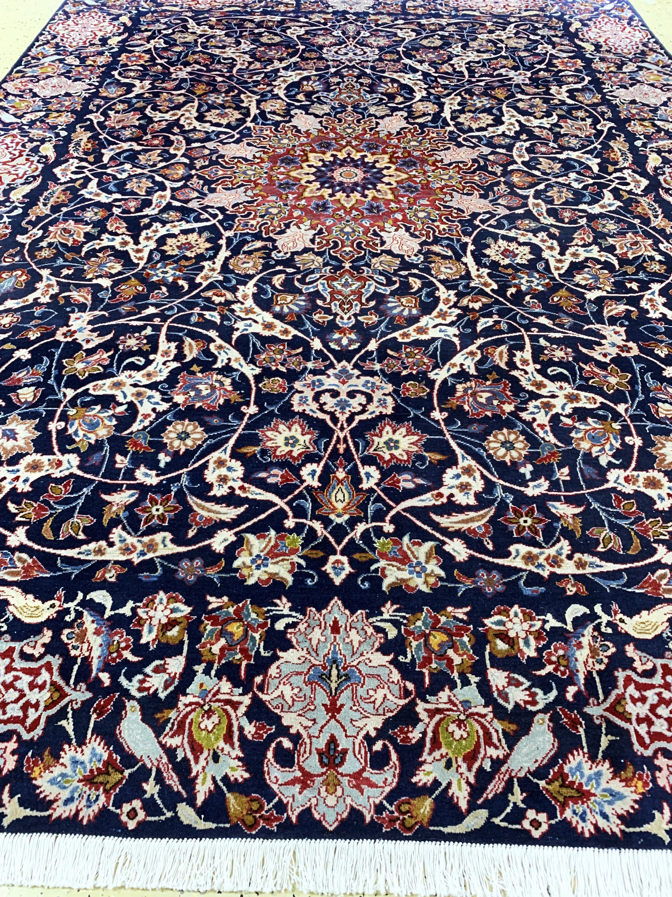 Detail f: Keschan alt, Persien, Mitte 20.Jhd, Wolle auf Baumwolle, ca. 292 x 213 cm, EHZ: 3, (Fransen erneuert)