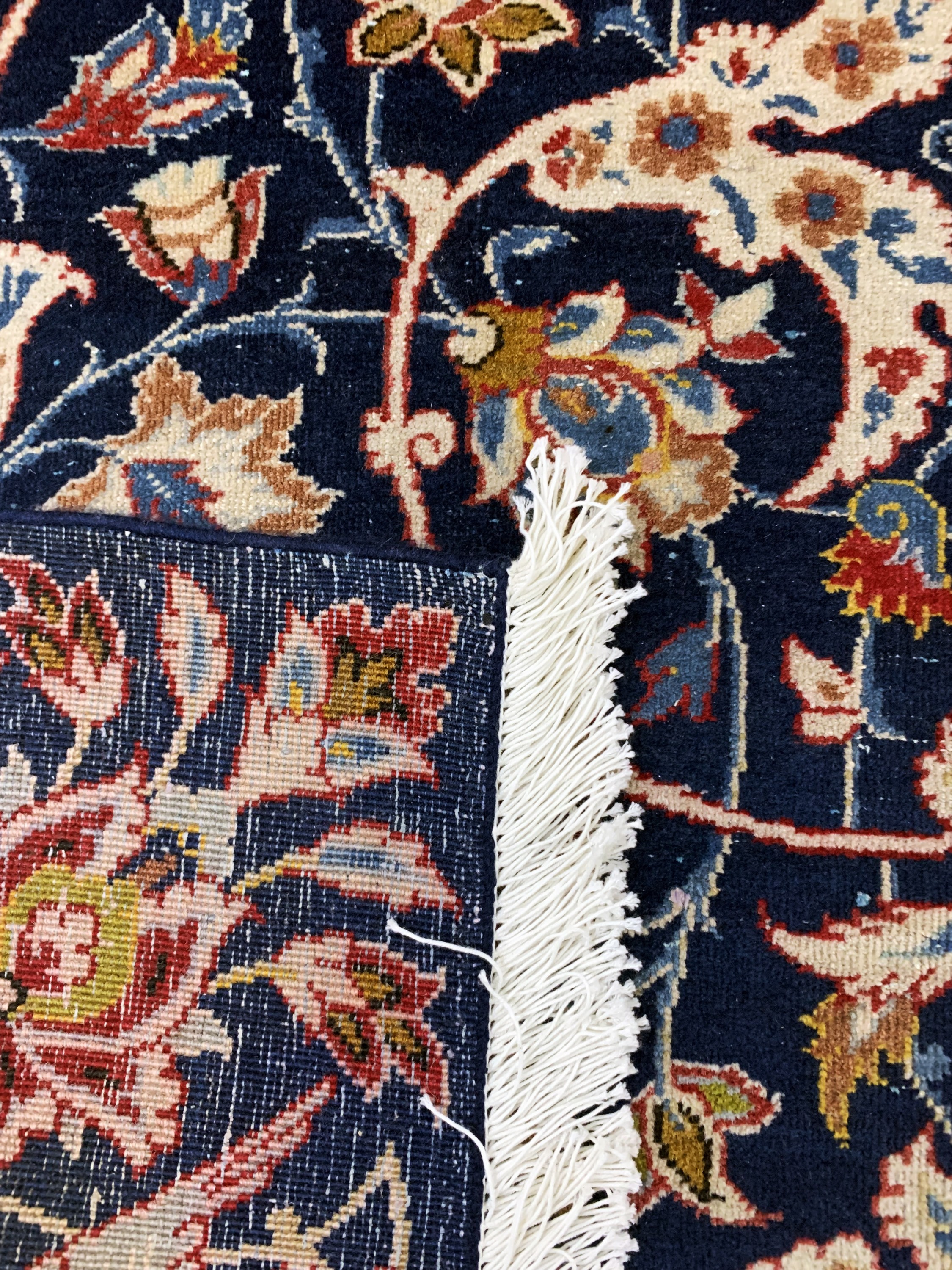 Detail g: Keschan alt, Persien, Mitte 20.Jhd, Wolle auf Baumwolle, ca. 292 x 213 cm, EHZ: 3, (Fransen erneuert)