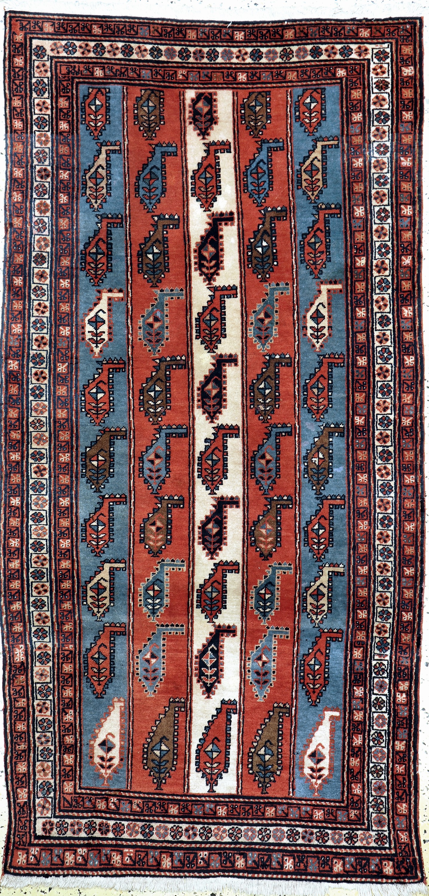 Meschgin alt, Persien, Anfang 20.Jhd, Wolleauf Baumwolle, ca. 194 x 97 cm, EHZ: 2, (kleine Restaurierungen)