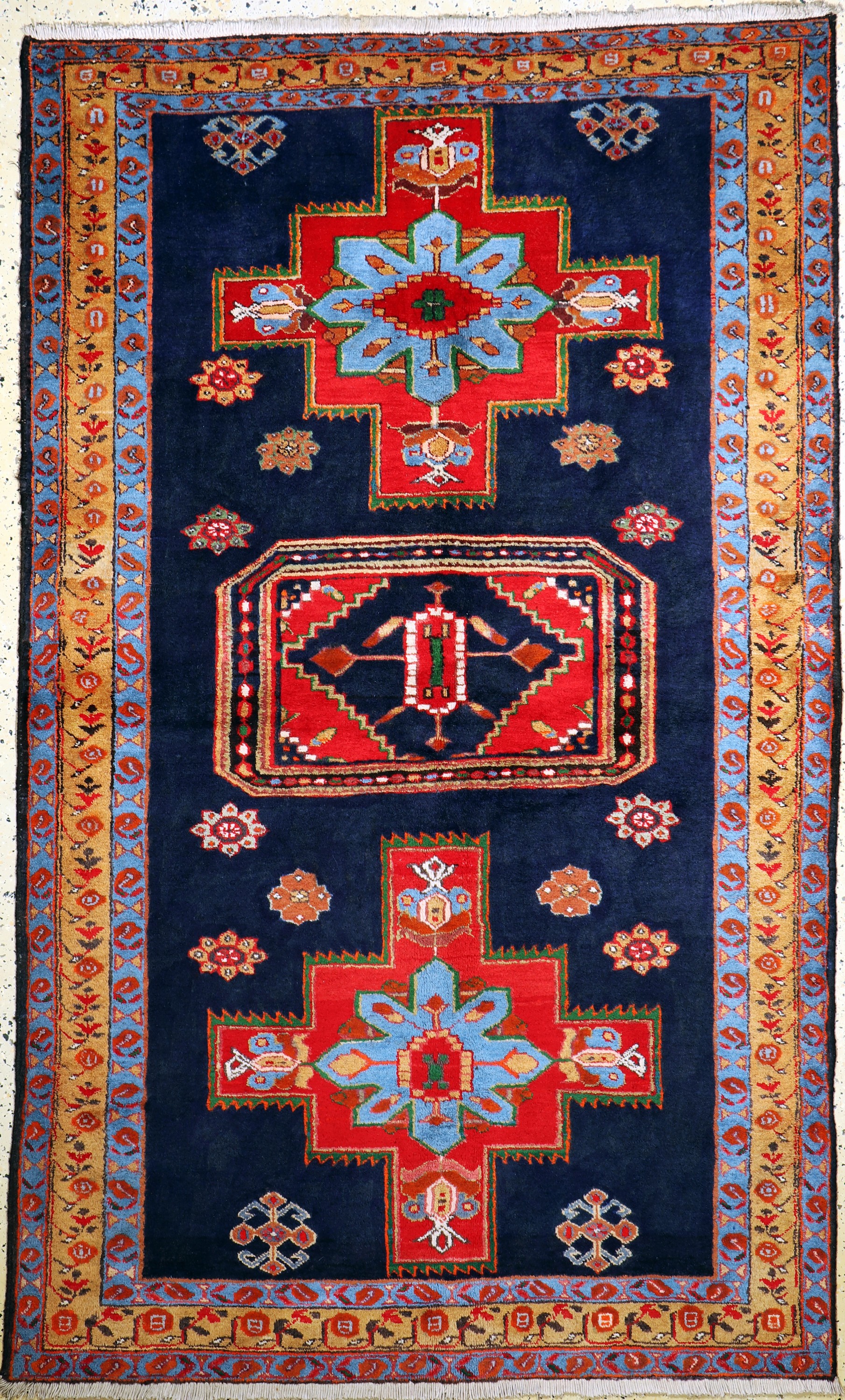 Meschgin alt, Persien, Mitte 20.Jhd, Wolle auf Baumwolle, ca. 238 x 150 cm, EHZ: 2