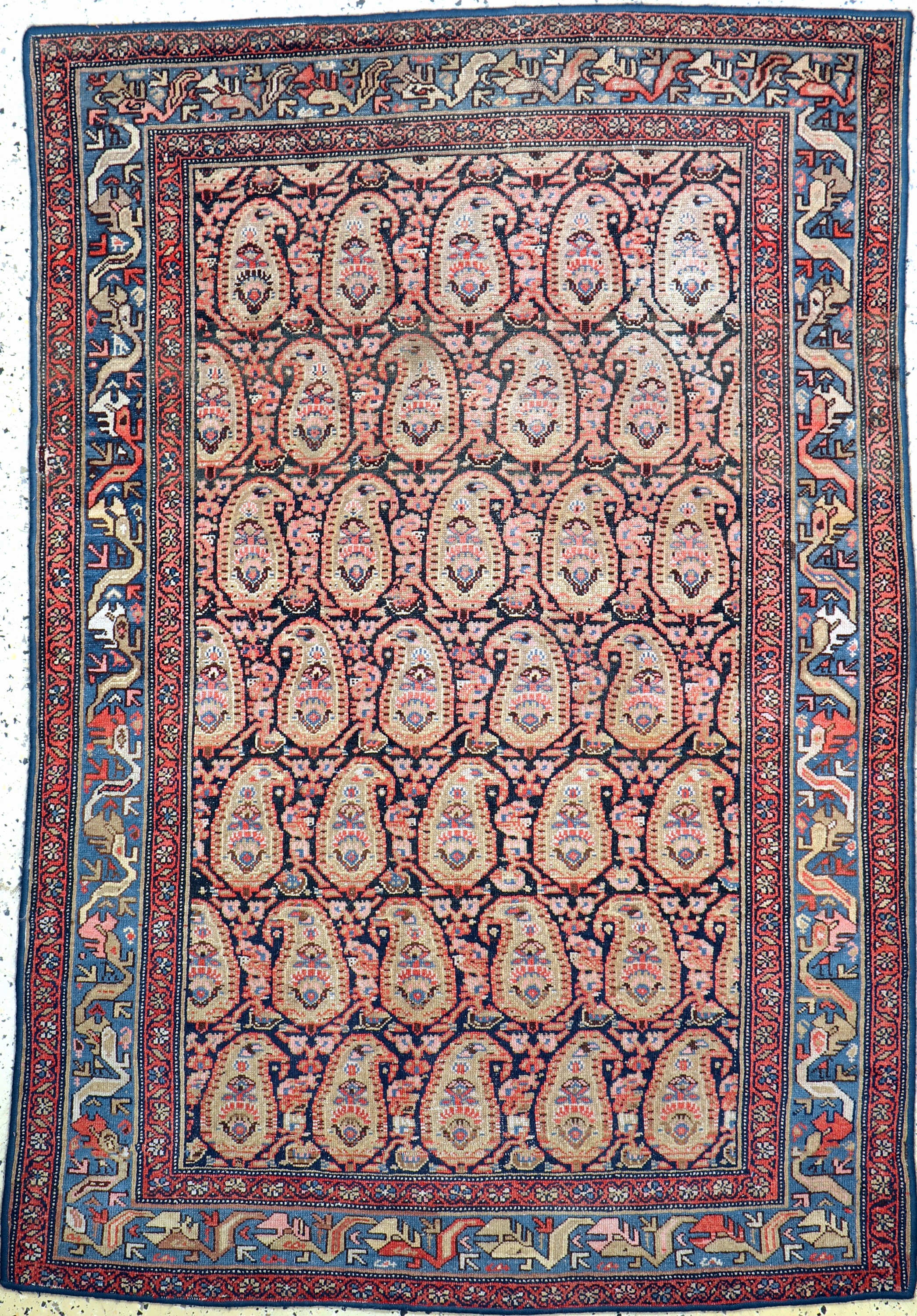 Antiker Malayer, Persien, 19.Jhd, Wolle aufBaumwolle, ca. 195 x 125 cm, EHZ: 3