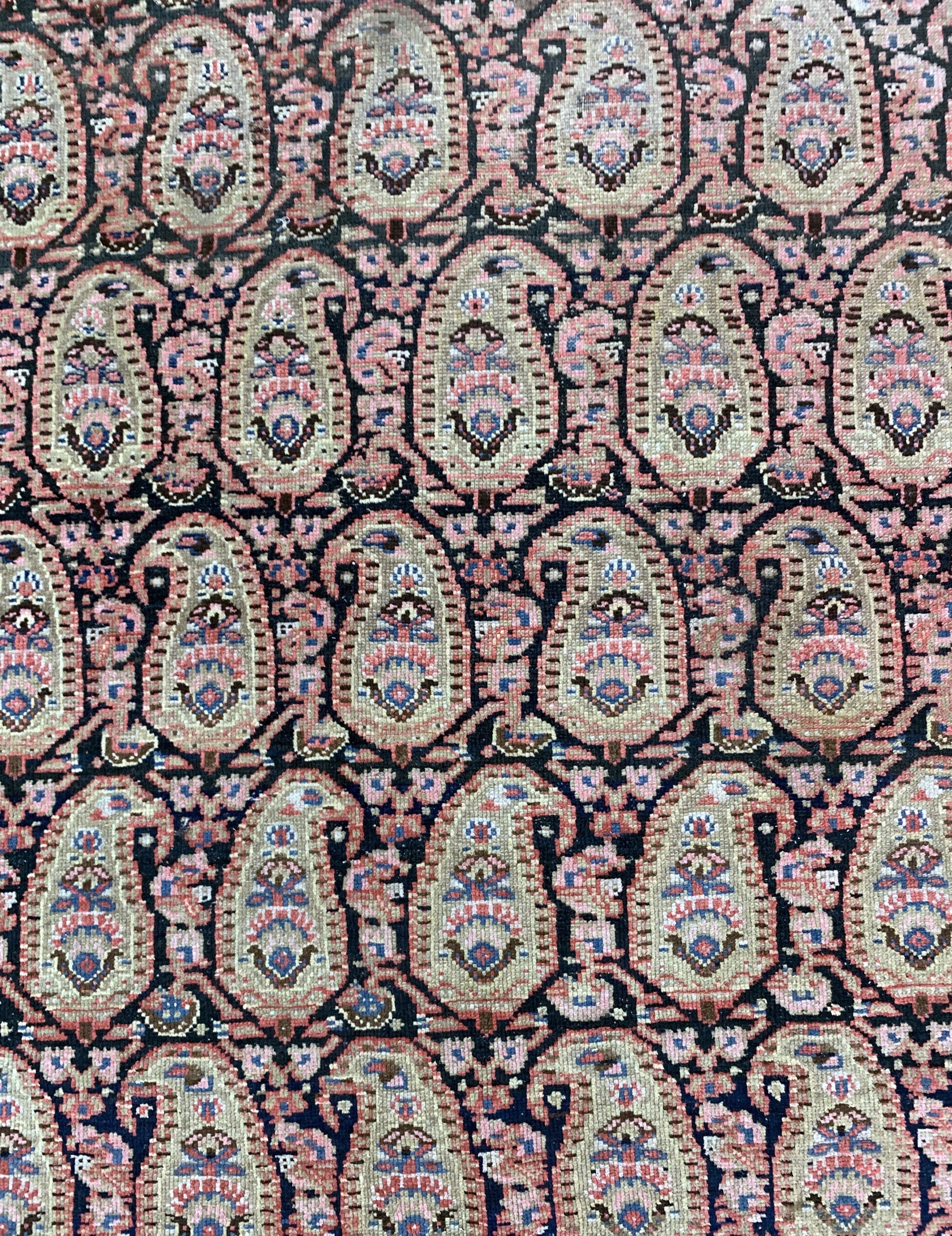 Detail c: Antiker Malayer, Persien, 19.Jhd, Wolle aufBaumwolle, ca. 195 x 125 cm, EHZ: 3