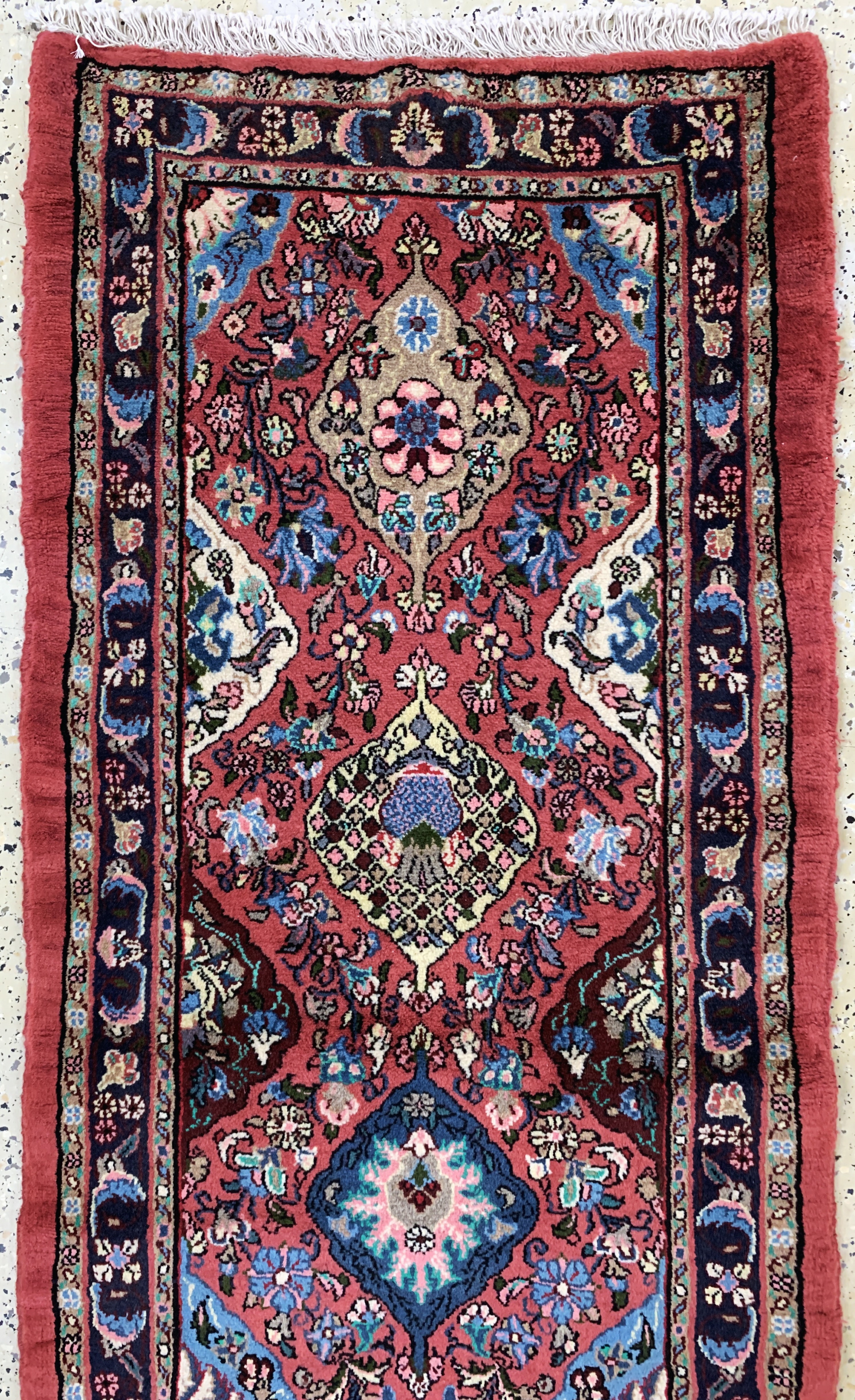 Detail a: Mehraban alt, Persien, Mitte 20.Jhd, Wolle auf Baumwolle, ca. 293 x 77 cm, EHZ: 2