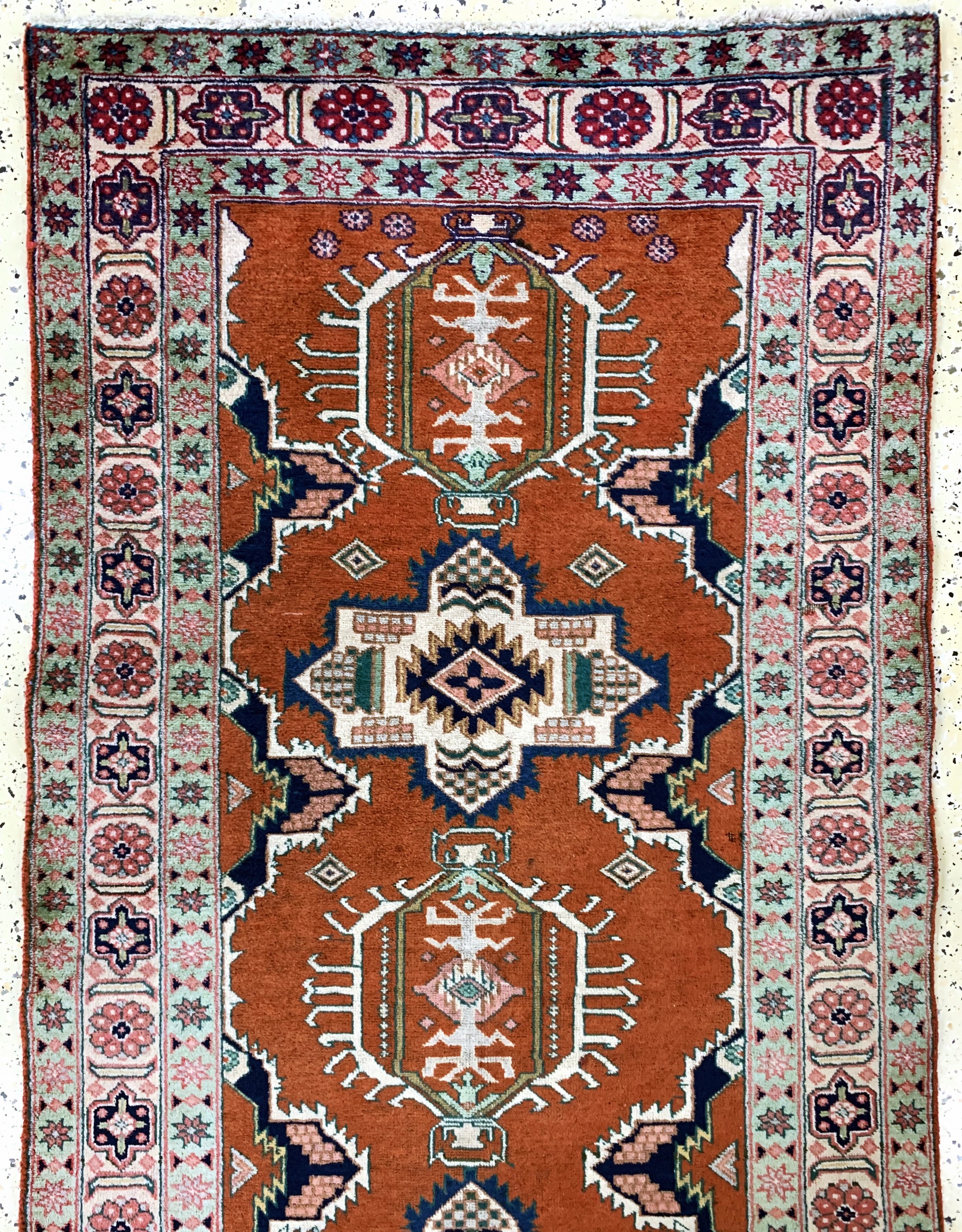 Detail a: Meschgin alt, Persien, Mitte 20.Jhd, Wolle auf Baumwolle, ca. 280 x 102 cm, EHZ: 2-3