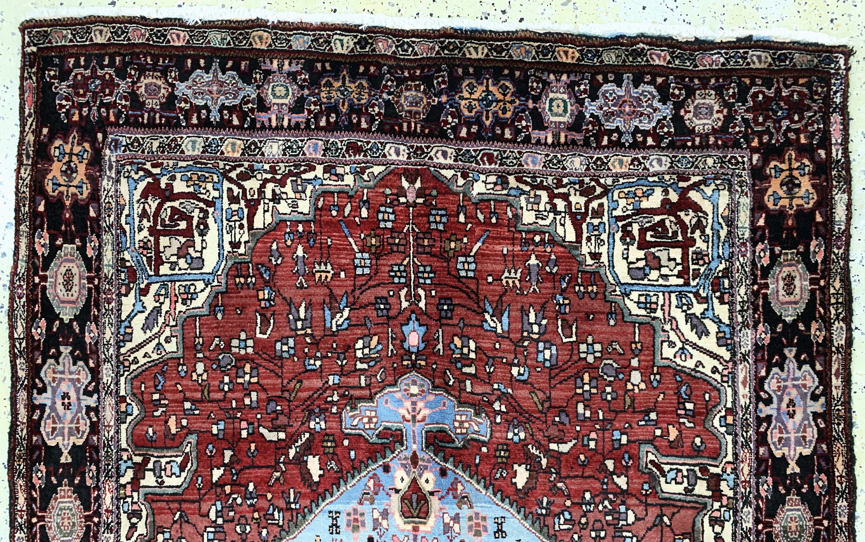 Detail a: Gholtogh alt, Persien, Mitte 20.Jhd, Wolle auf Baumwolle, ca. 207 x 130 cm, EHZ: 2