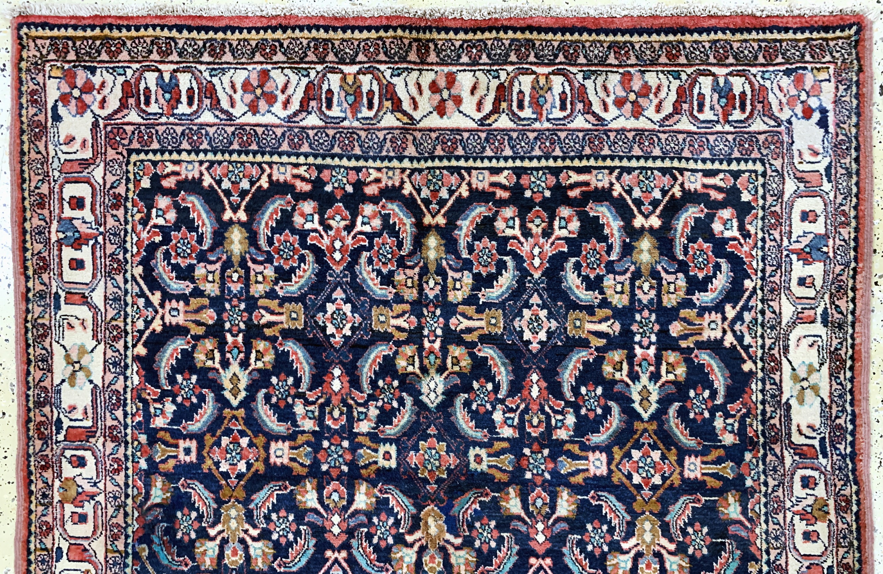 Detail a: Lilian alt, Persien, Anfang 20.Jhd, Wolle auf Baumwolle, ca. 279 x 165 cm, EHZ: 2(kleines Loch).