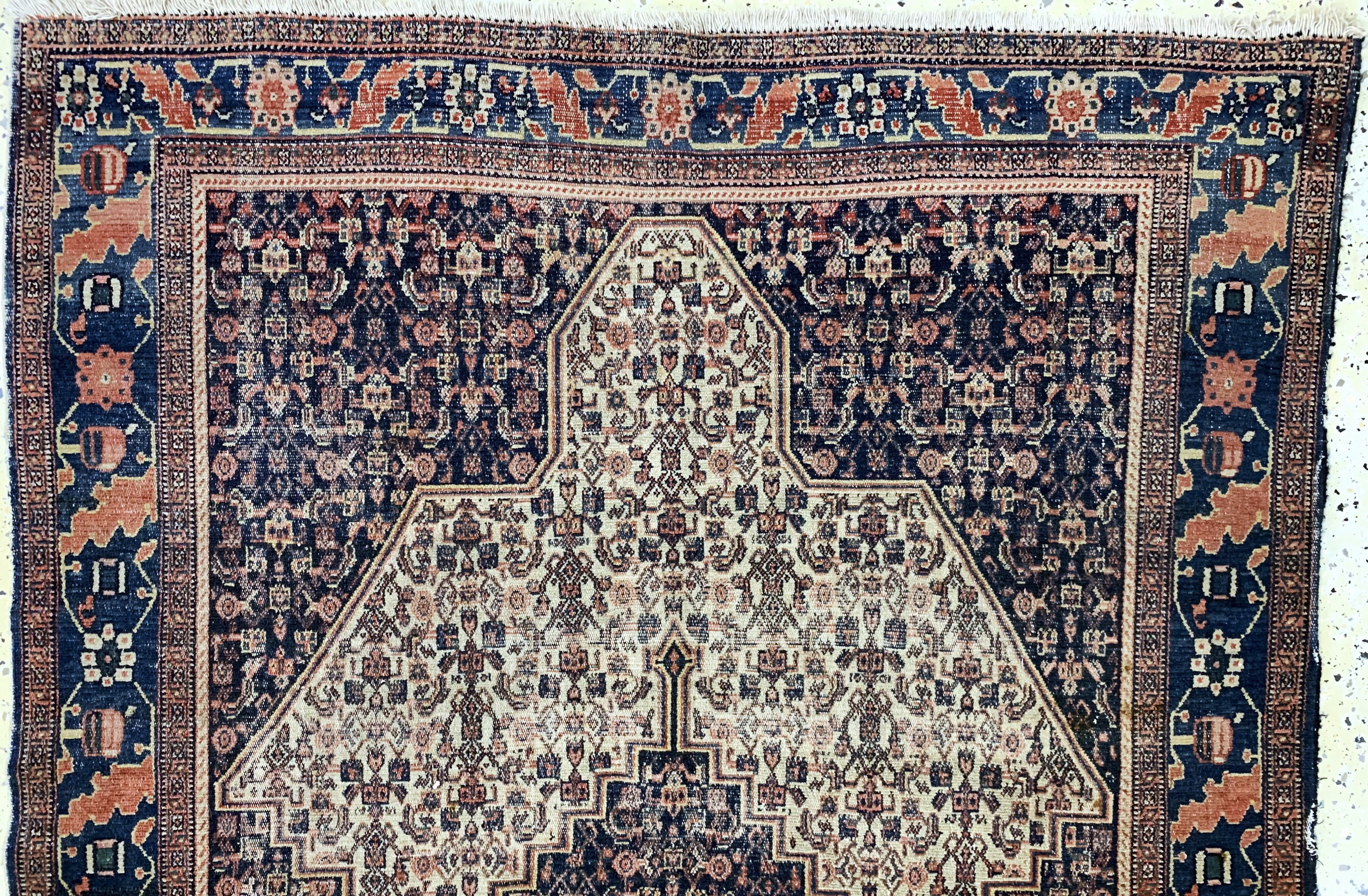 Detail a: Senneh alt, Persien, ca. 50 Jahre, Wolle auf Baumwolle, ca. 206 x 153 cm, EHZ: 3