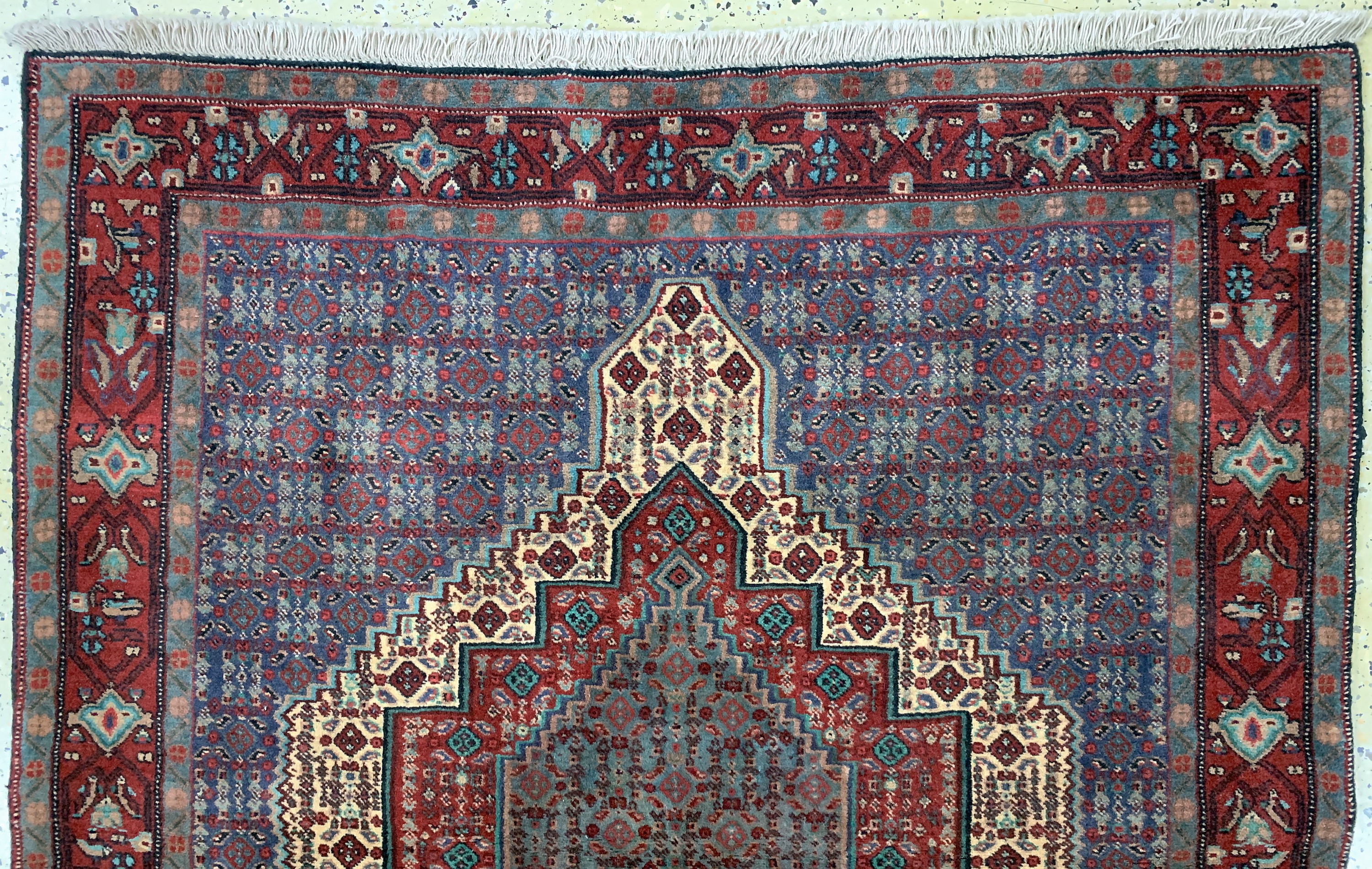 Detail a: Senneh, Persien, ca. 50 Jahre, Wolle auf Baumwolle, ca. 154 x 125 cm, EHZ: 2