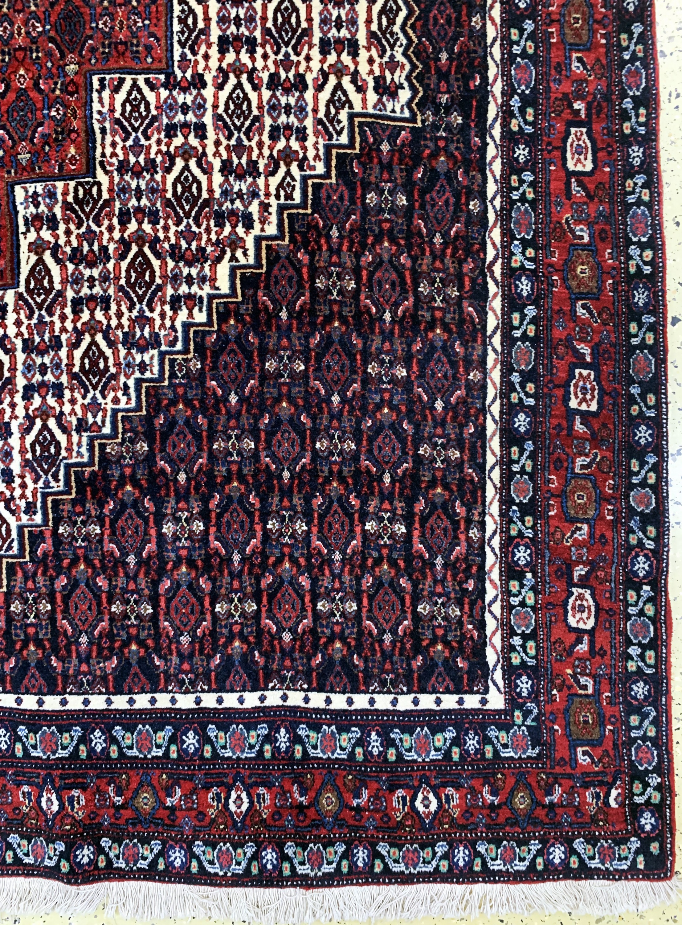 Detail a: Senneh alt, Persien, Mitte 20.Jhd, Wolle auf Baumwolle, ca. 307 x 205 cm, EHZ: 2