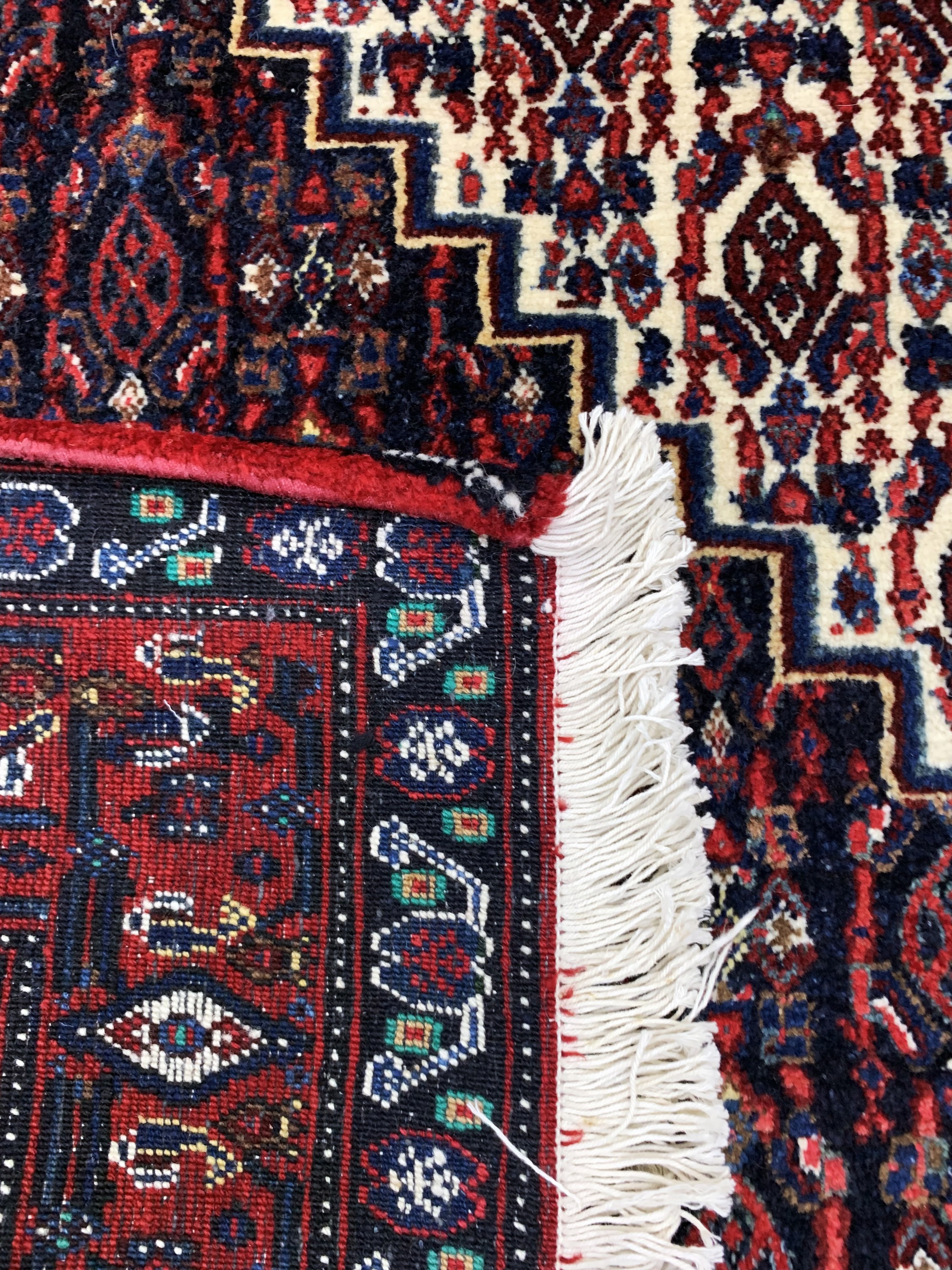 Detail g: Senneh alt, Persien, Mitte 20.Jhd, Wolle auf Baumwolle, ca. 307 x 205 cm, EHZ: 2
