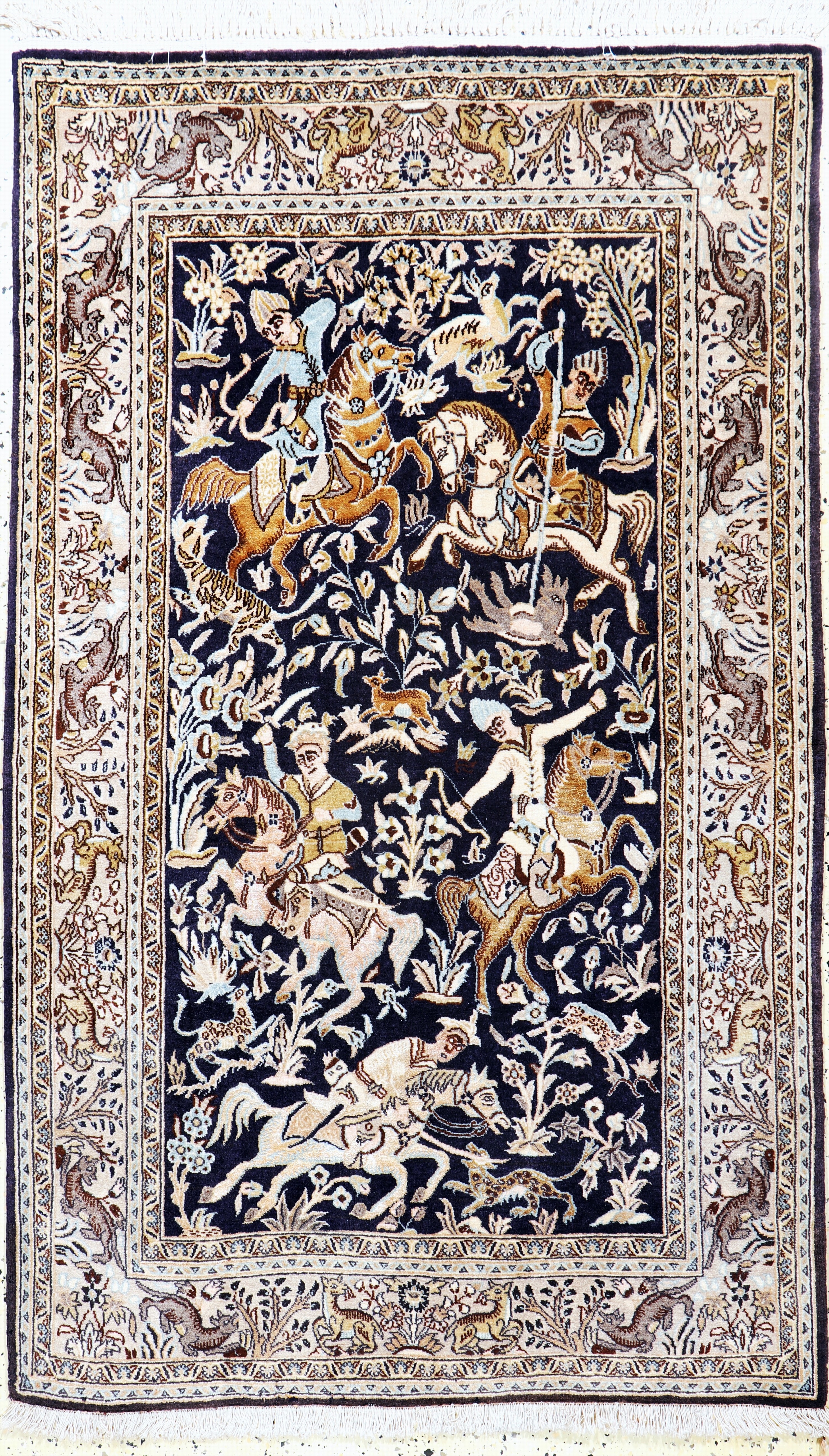 Image 26860081 - Ghom alt, Persien, Mitte 20.Jhd, Wolle mit Seide, ca. 175 x 106 cm, EHZ: 2, (kleine ...