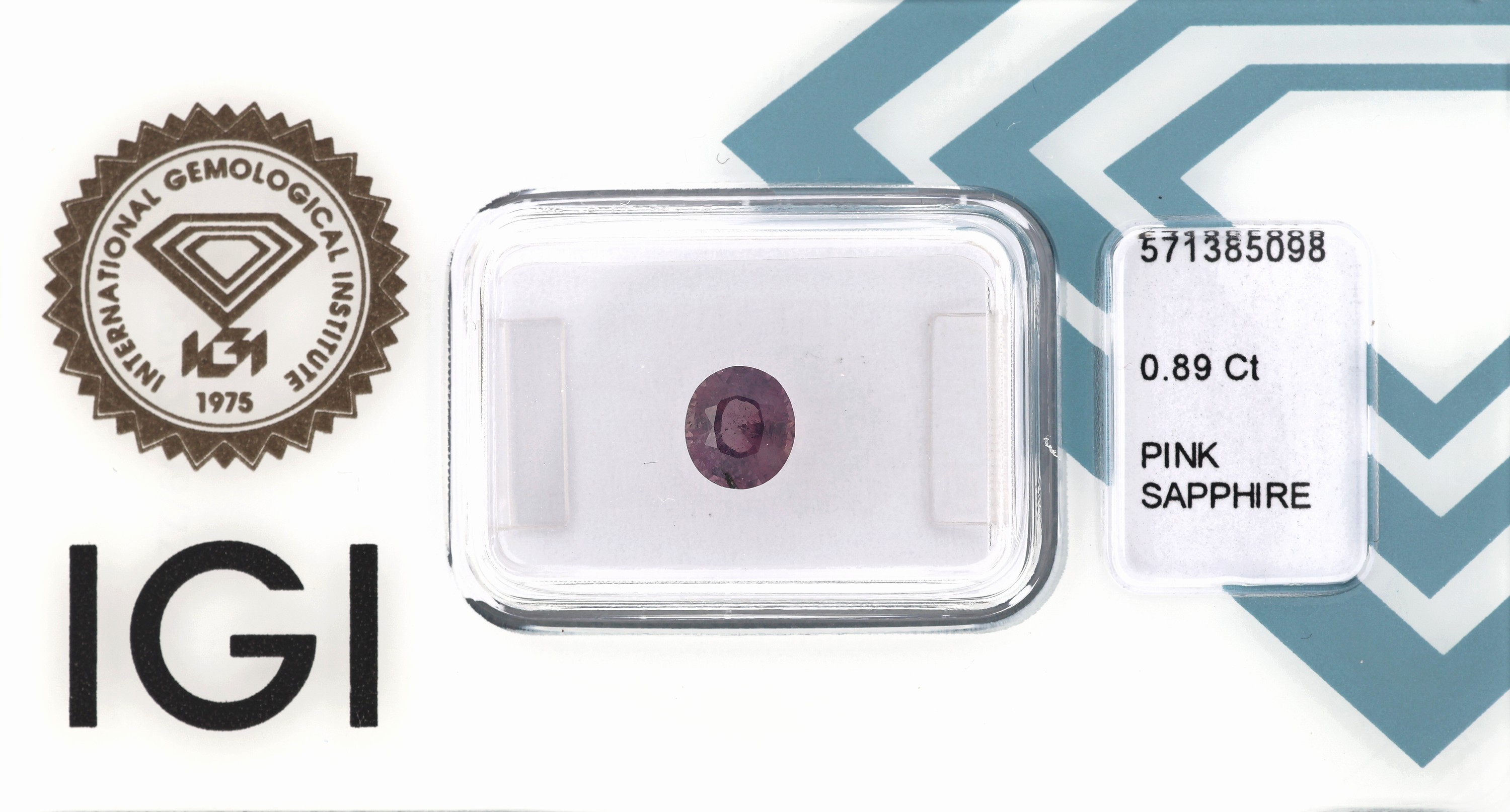 Loser facett. Pinksaphir, 0.89 ct, oval, mit IGI Expertise, verschweißt