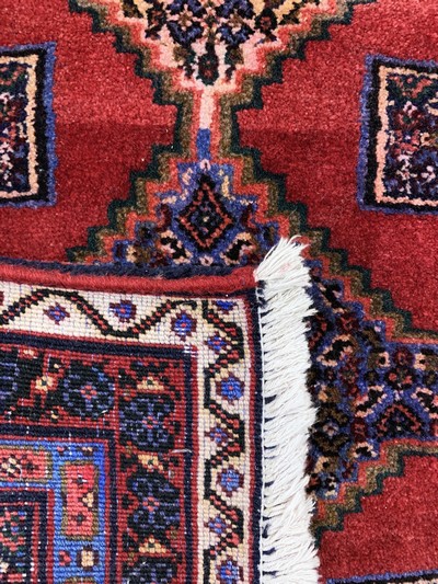 26860075e - Senneh, Persien, ca. 50 Jahre, Wolle auf Baumwolle, ca. 355 x 93 cm, verfärbt, EHZ: 2 ...