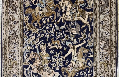26860081b - Ghom alt, Persien, Mitte 20.Jhd, Wolle mit Seide, ca. 175 x 106 cm, EHZ: 2, (kleine ...