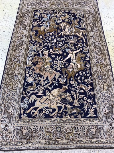 26860081d - Ghom alt, Persien, Mitte 20.Jhd, Wolle mit Seide, ca. 175 x 106 cm, EHZ: 2, (kleine ...