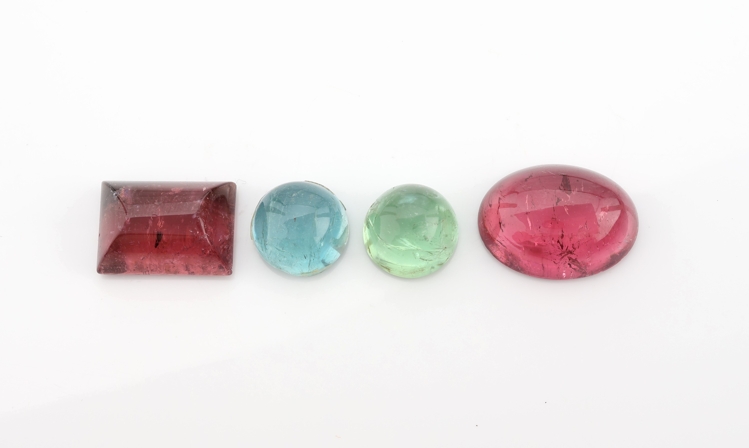 Detail a: Lot lose Turmaline, zus. 122.00 ct, versch. Farben, facett. und z.T. Cabochons, Ausfassware