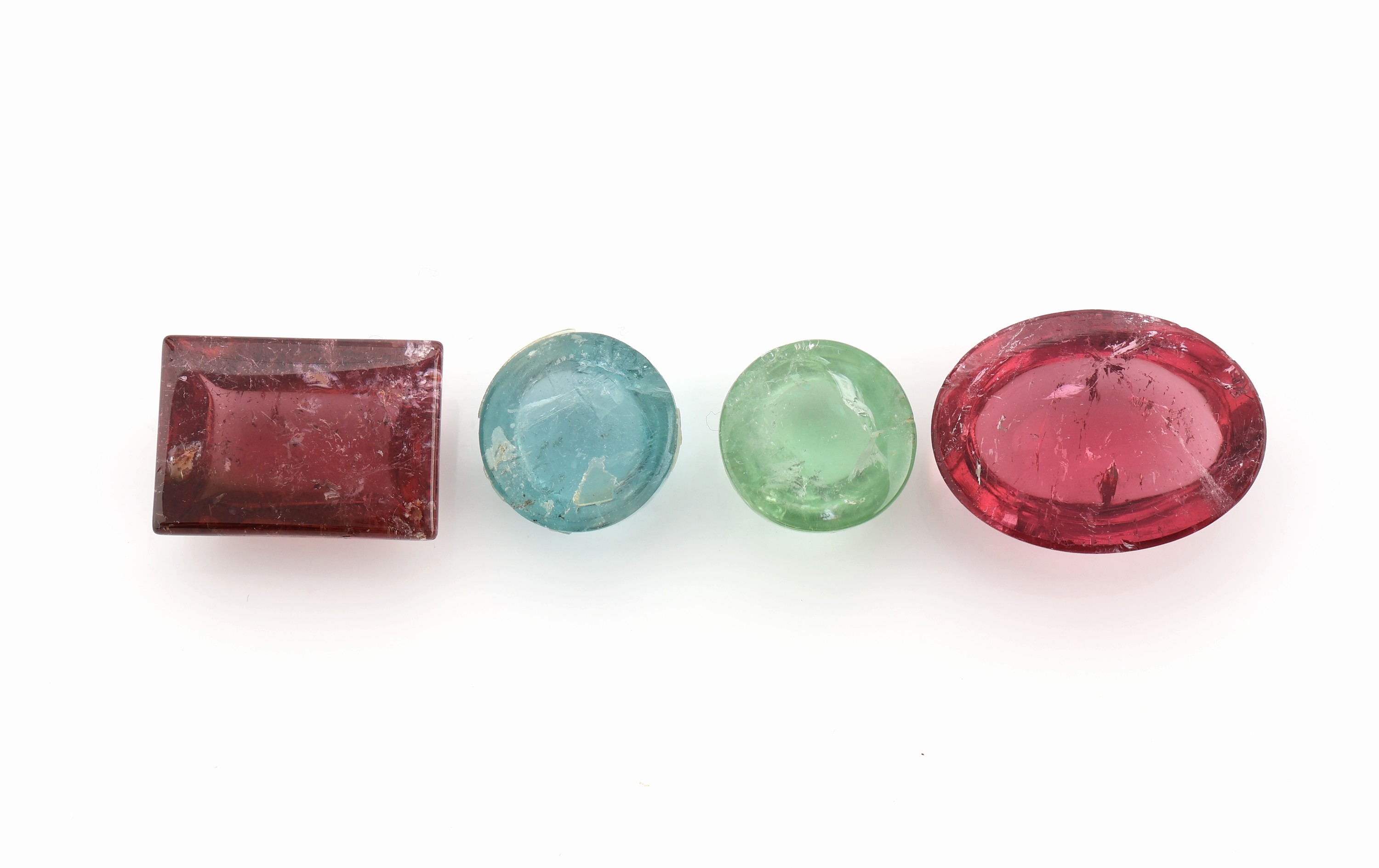 Detail b: Lot lose Turmaline, zus. 122.00 ct, versch. Farben, facett. und z.T. Cabochons, Ausfassware