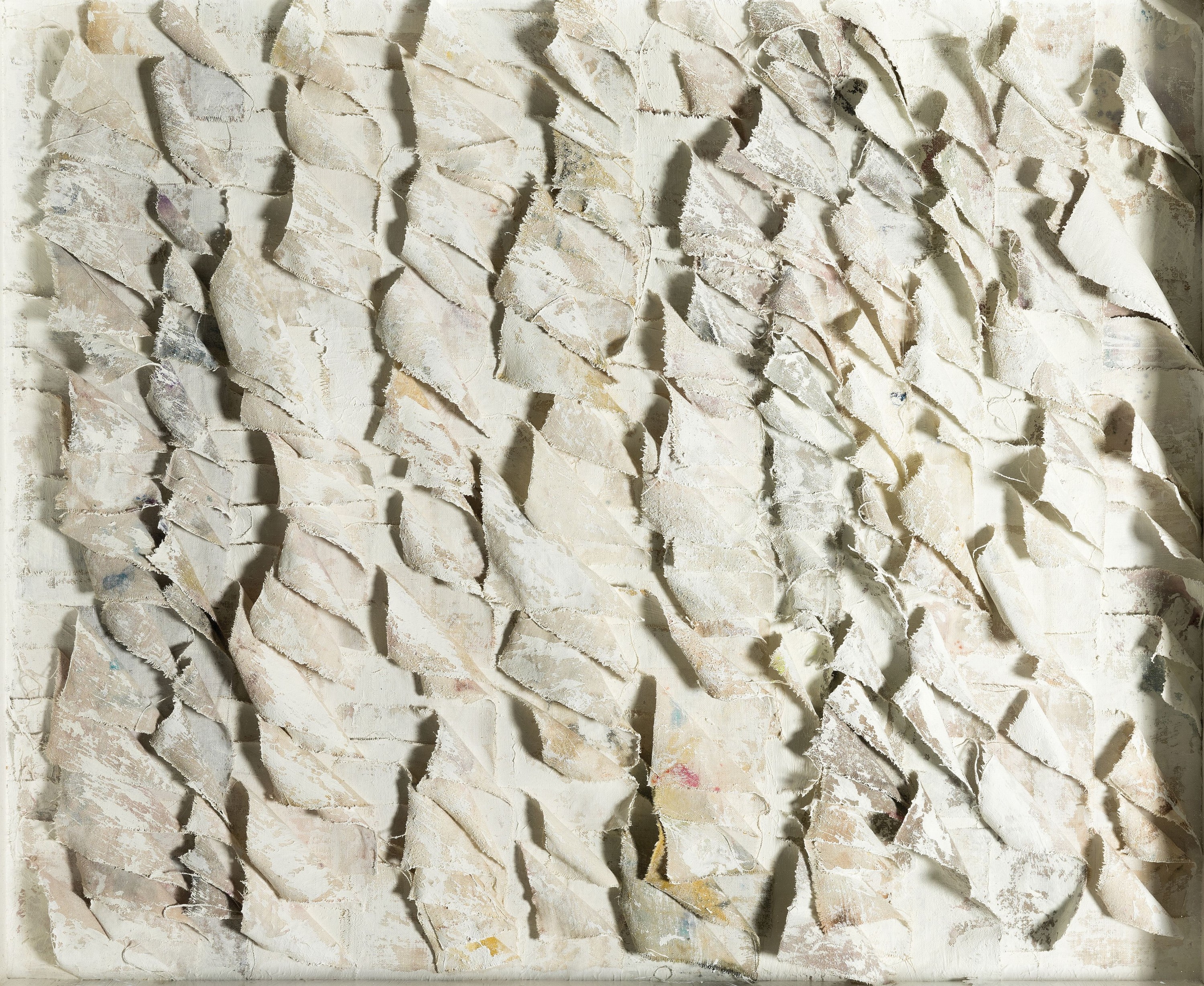 Haidy Hausmann, 1946-2017, Acryl über Stoff auf Holzplatte, sign. und dat. 83, unter Plexiglas gerahmt, ca. 51x44cm