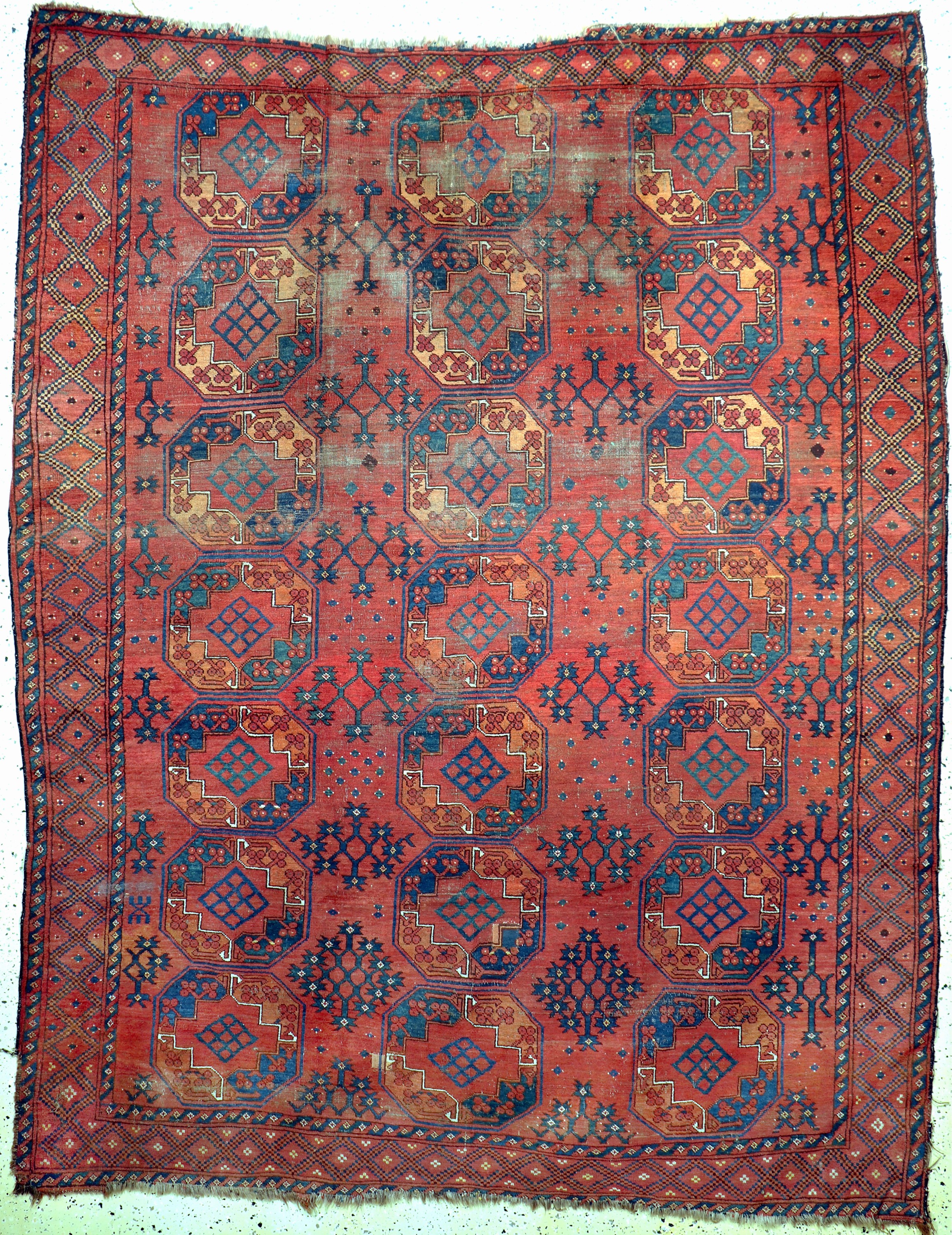 Ersari antik, Turkmenistan, 19.Jhd, Wolle auf Wolle, ca. 286 x 220 cm, EHZ: 4