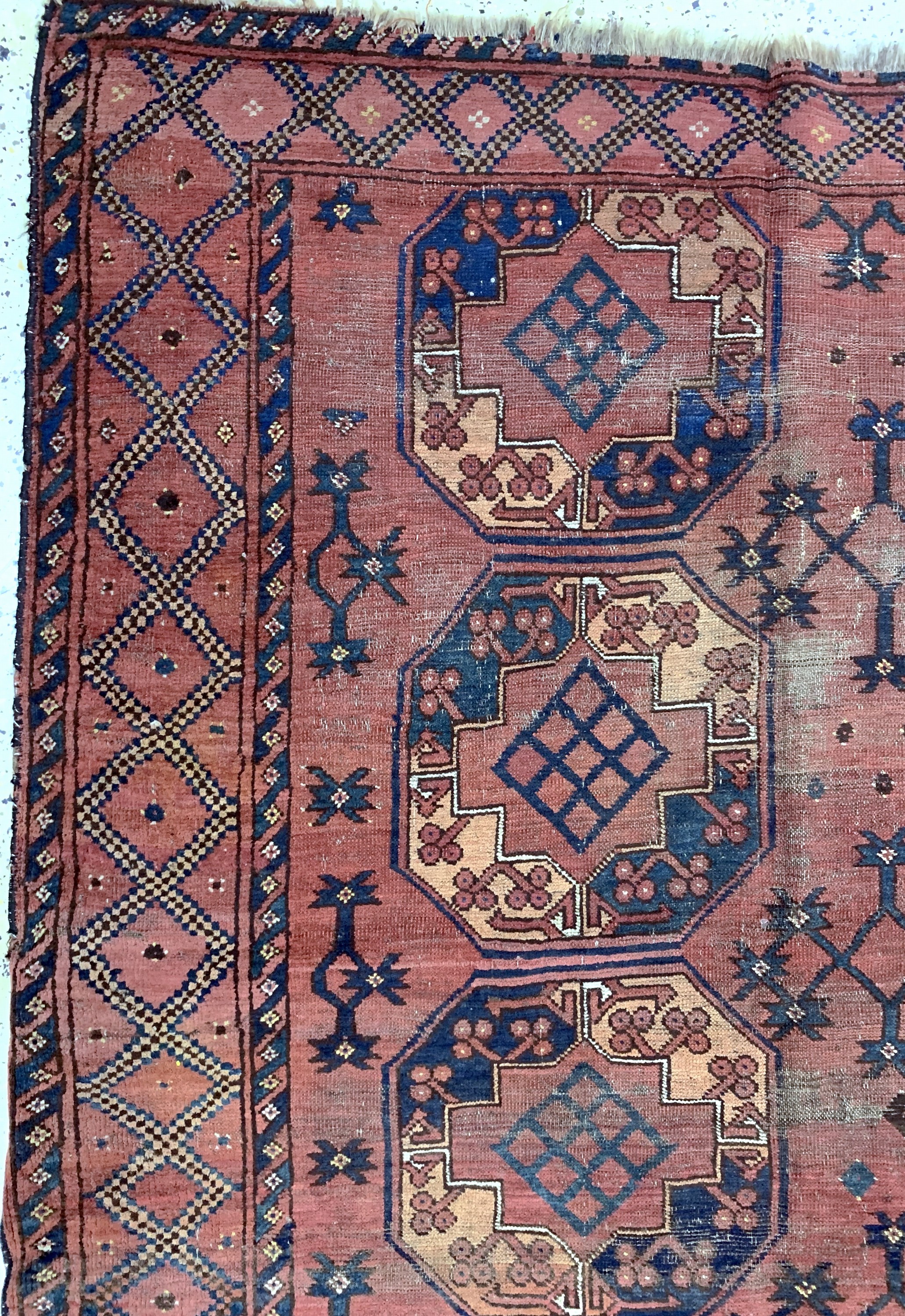 Detail c: Ersari antik, Turkmenistan, 19.Jhd, Wolle auf Wolle, ca. 286 x 220 cm, EHZ: 4