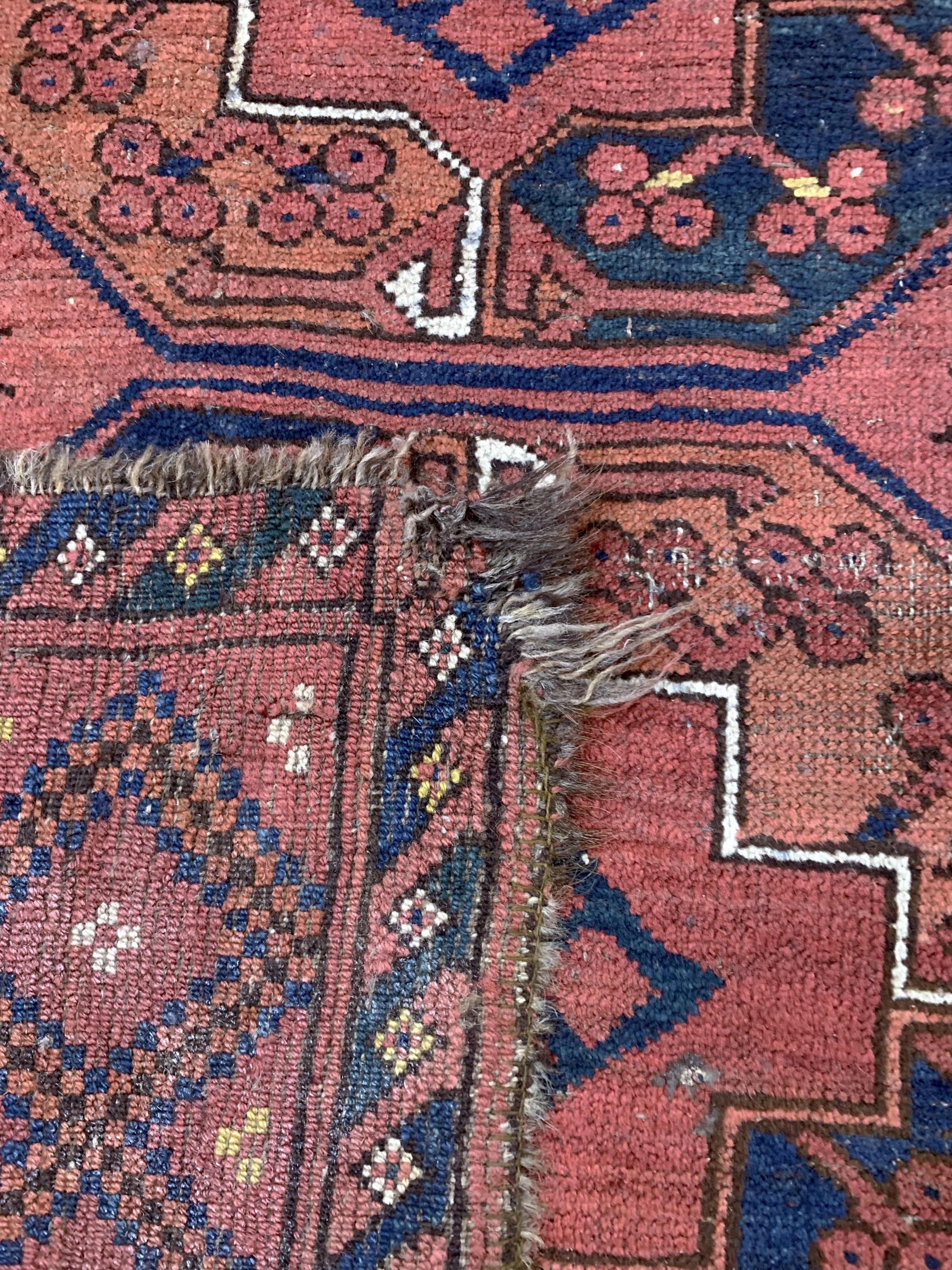 Detail g: Ersari antik, Turkmenistan, 19.Jhd, Wolle auf Wolle, ca. 286 x 220 cm, EHZ: 4
