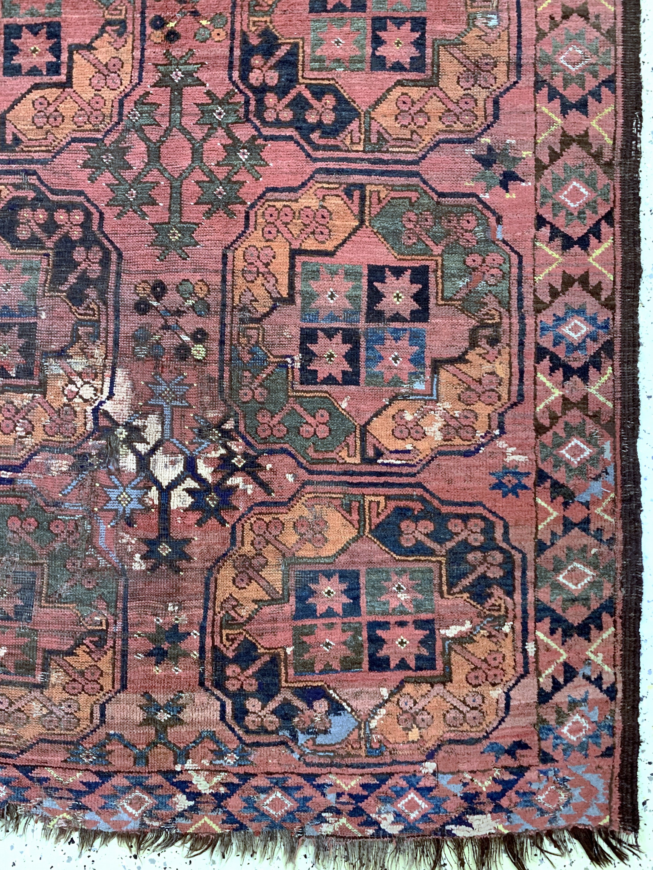 Detail a: Ersari antik, Turkmenistan, 19.Jhd, Wolle auf Wolle, ca. 288 x 201 cm, EHZ: 4