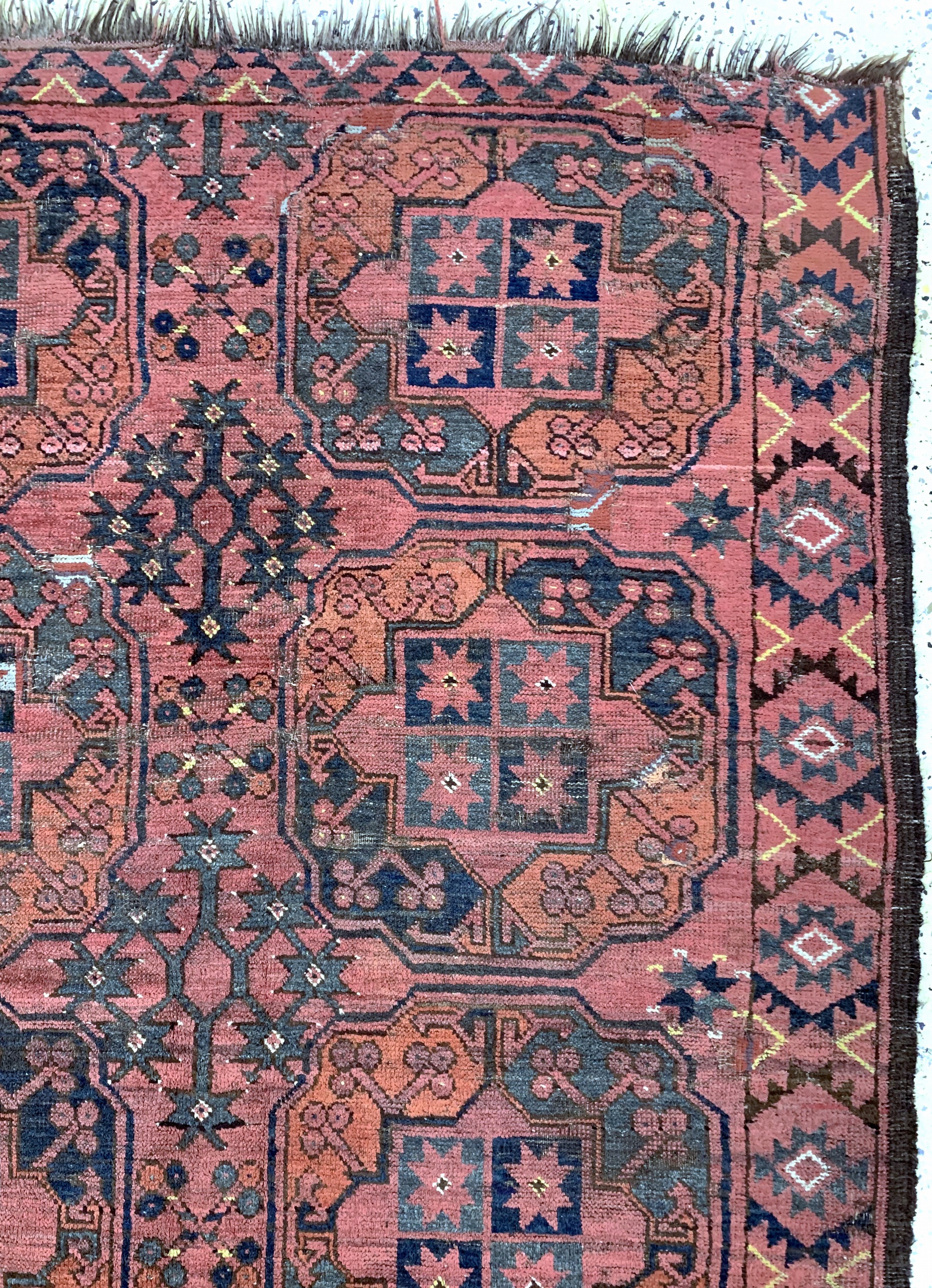 Detail d: Ersari antik, Turkmenistan, 19.Jhd, Wolle auf Wolle, ca. 288 x 201 cm, EHZ: 4