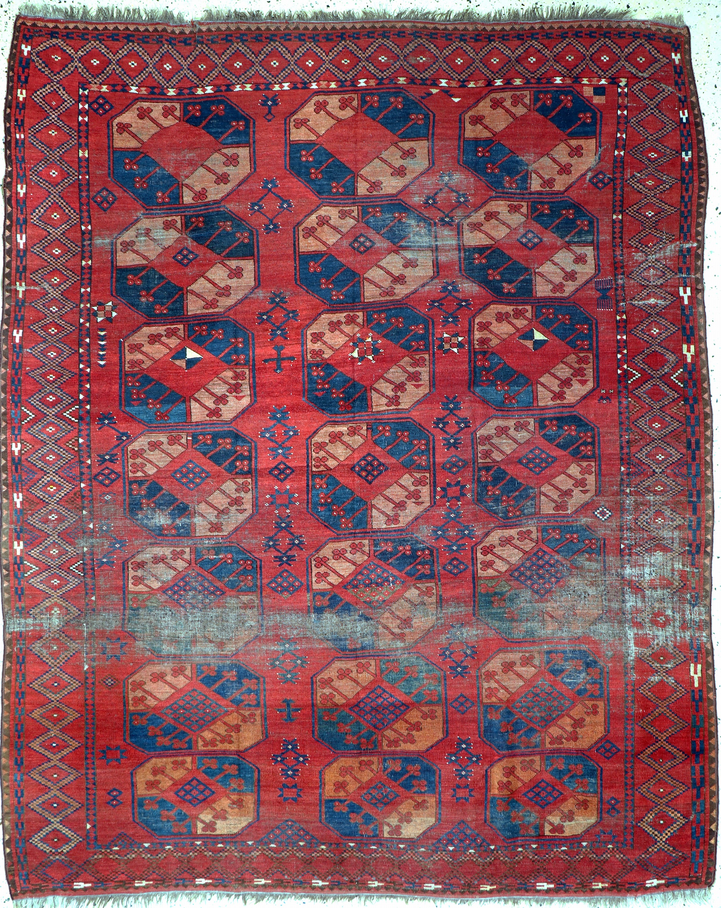 Ersari antik, Turkmenistan, 19.Jhd, Wolle auf Wolle, ca. 263 x 213 cm, EHZ: 4