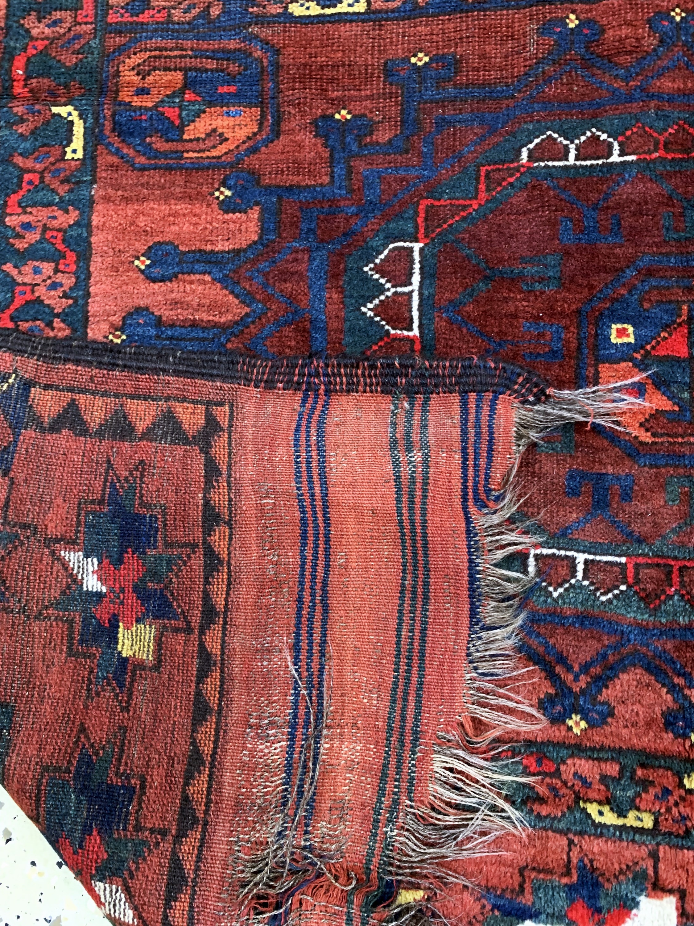 Detail f: Ersari antik, Turkmenistan, 19.Jhd, Wolle auf Wolle, ca. 293 x 226 cm, EHZ: 4