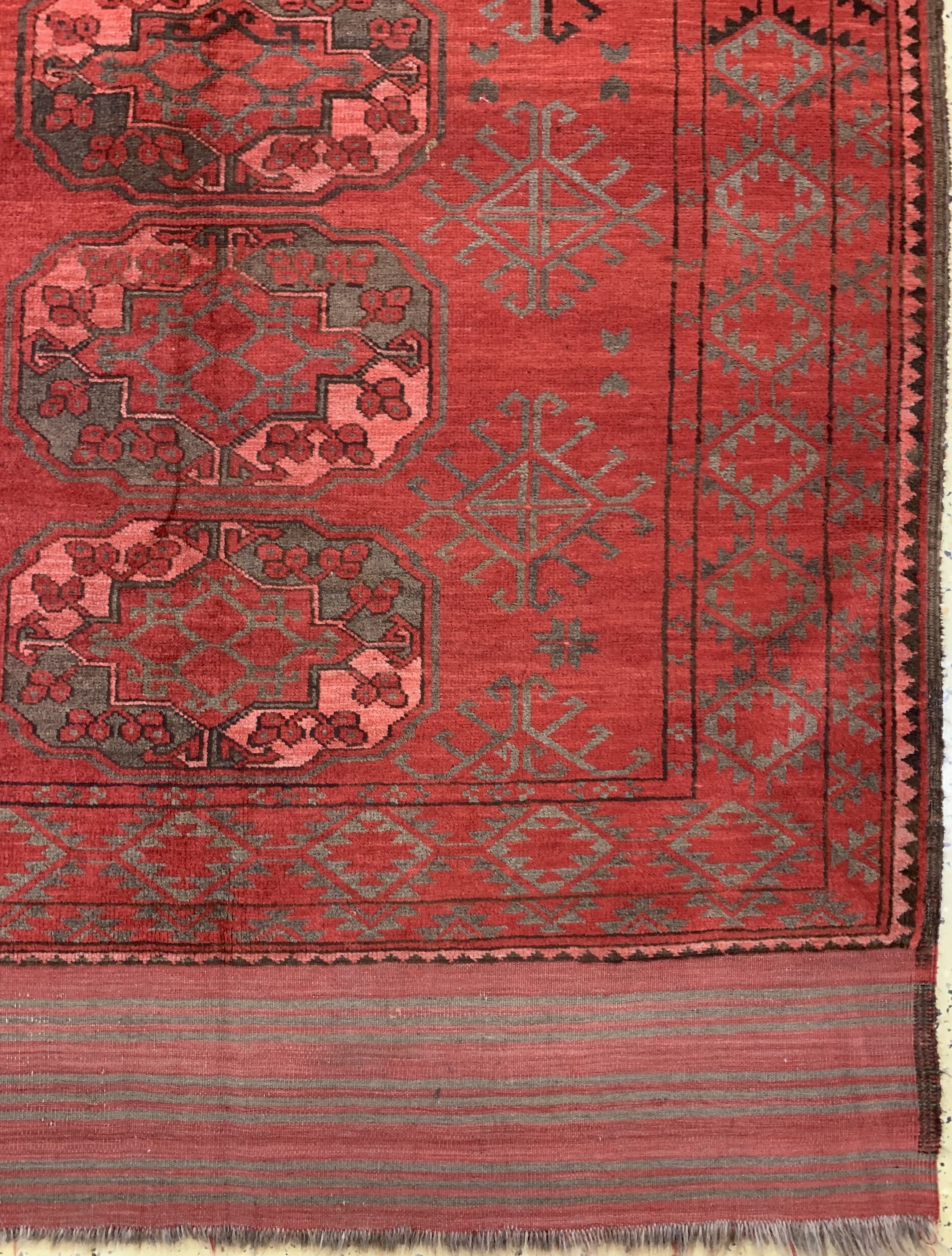 Detail a: Ersari antik, Turkmenistan, 19.Jhd, Wolle auf Wolle, ca. 263 x 229 cm, EHZ: 4