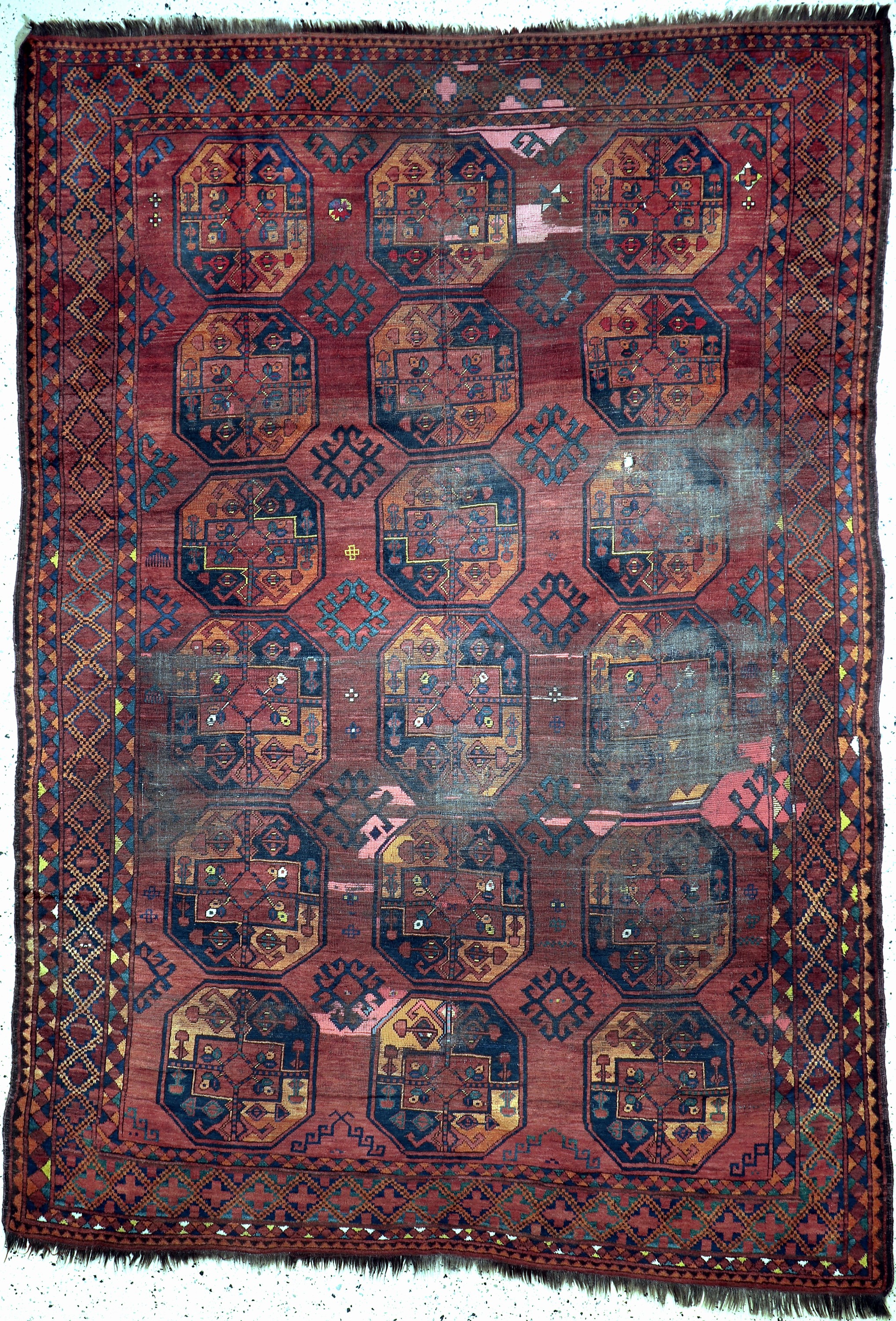Ersari antik, Turkmenistan, 19.Jhd, Wolle auf Wolle, ca. 288 x 201 cm, EHZ: 4