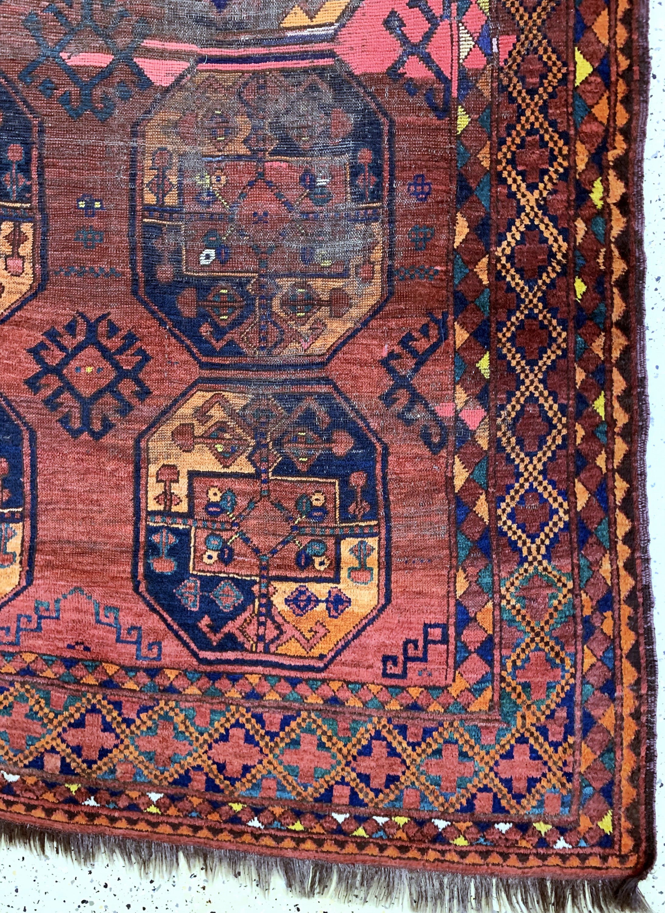 Detail a: Ersari antik, Turkmenistan, 19.Jhd, Wolle auf Wolle, ca. 288 x 201 cm, EHZ: 4