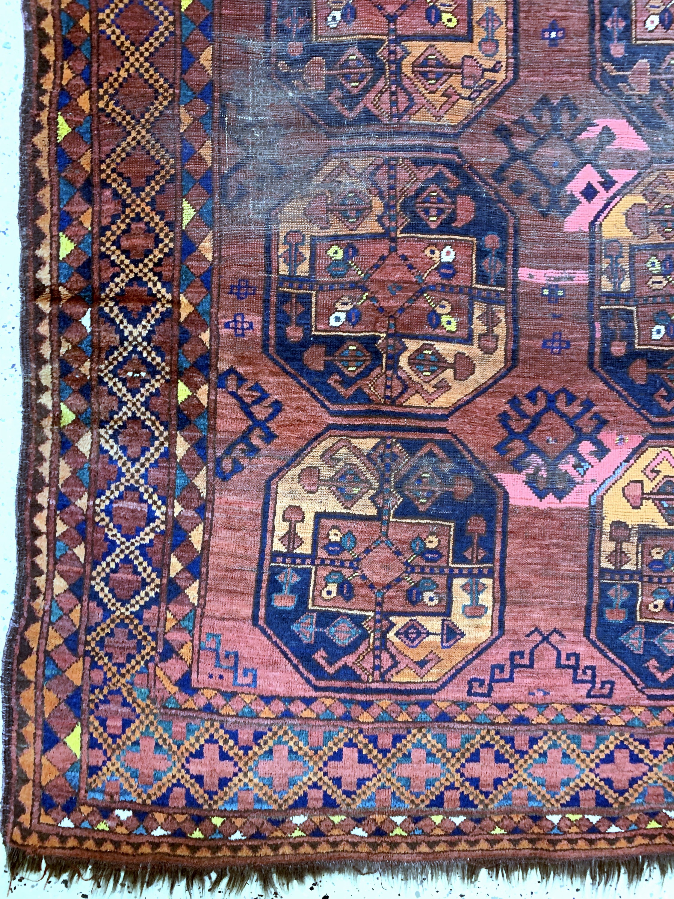 Detail b: Ersari antik, Turkmenistan, 19.Jhd, Wolle auf Wolle, ca. 288 x 201 cm, EHZ: 4